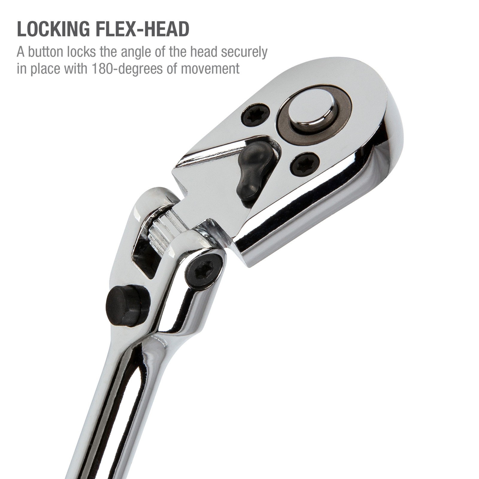 Steelman 3/8-in Drive 72-Tooth 180° Flex-Head Ratchet with 18-in Handle 60574