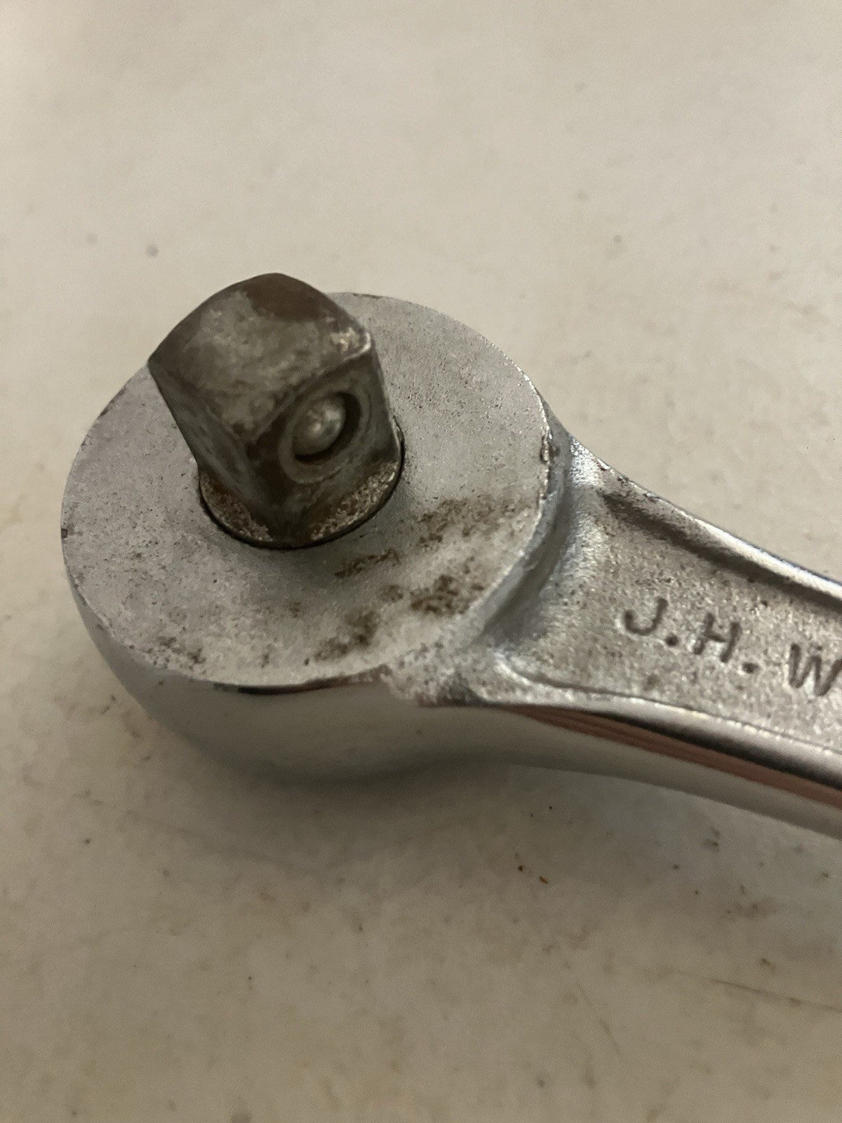 Vintage J.H. Williams S-53 Super Ratchet 1/2″ Drive 15″ Long Chrome USA