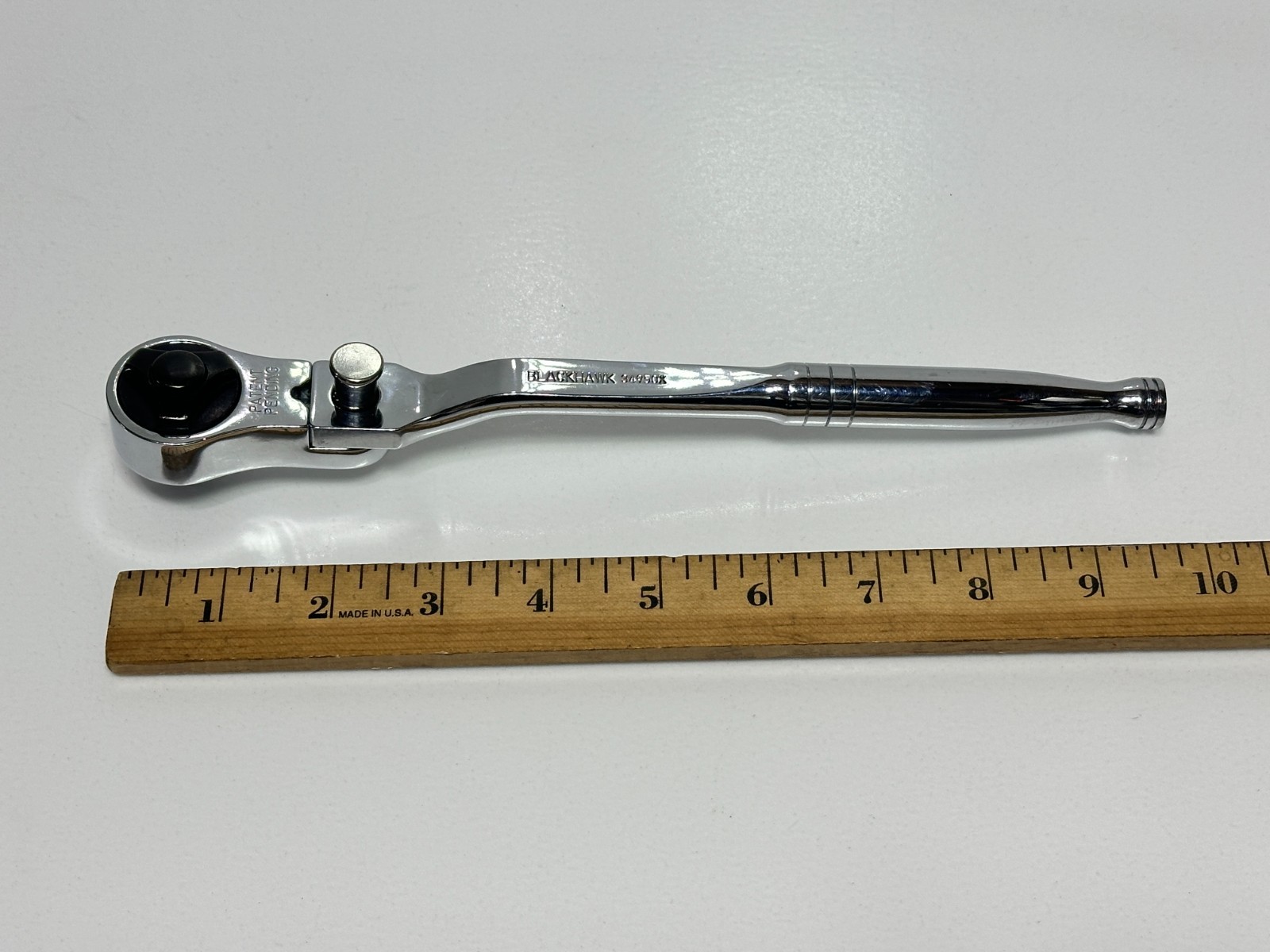 Blackhawk USA 34950X (Rare) Indexing 3/8 Drive Ratchet Chrome Finish Push Button