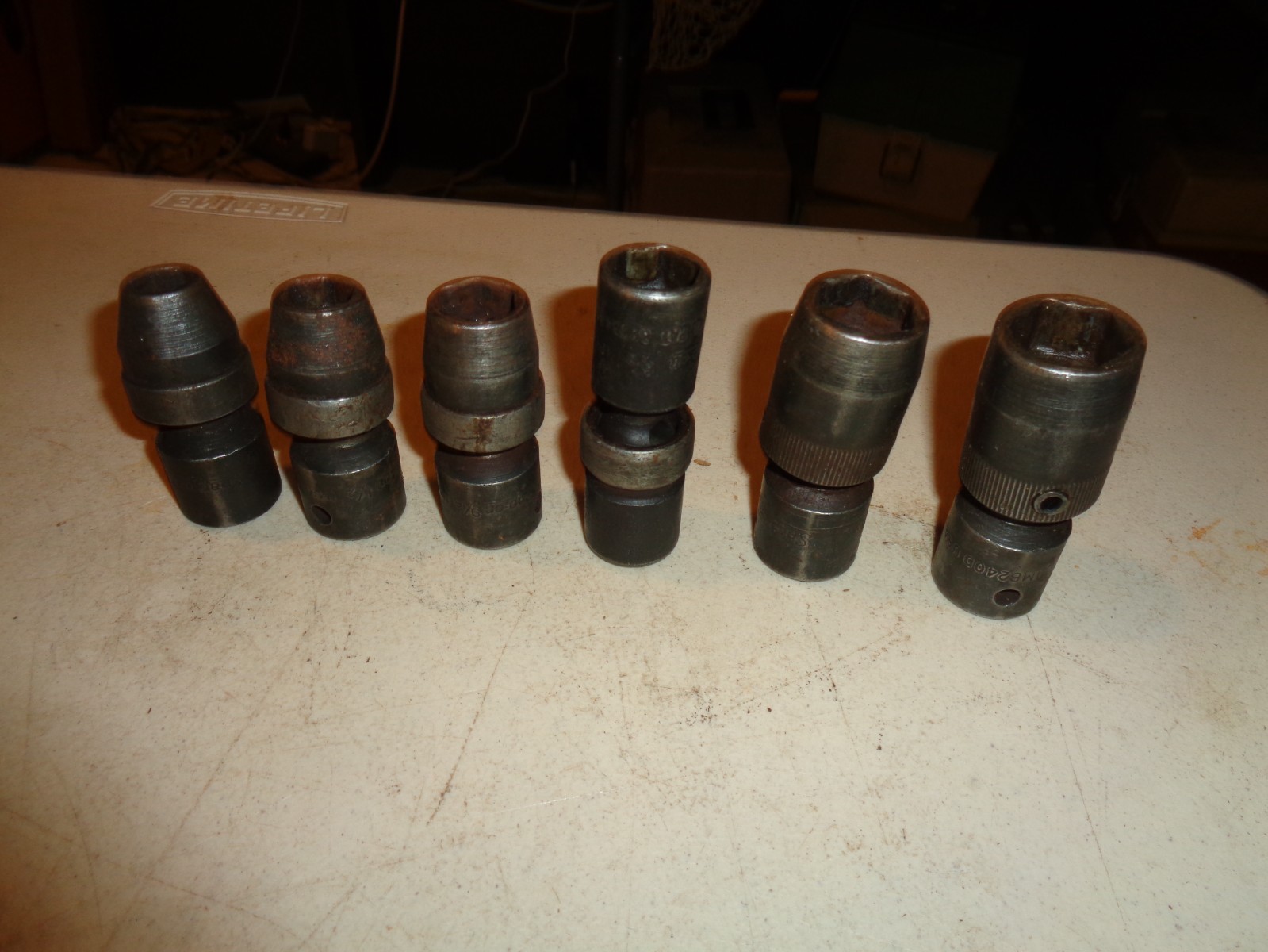 6 pc. Snap-On Tool IMB 1/2” Dr. Swivel Impact Socket Set, 6 pt, 7/16″-3/4″, USA