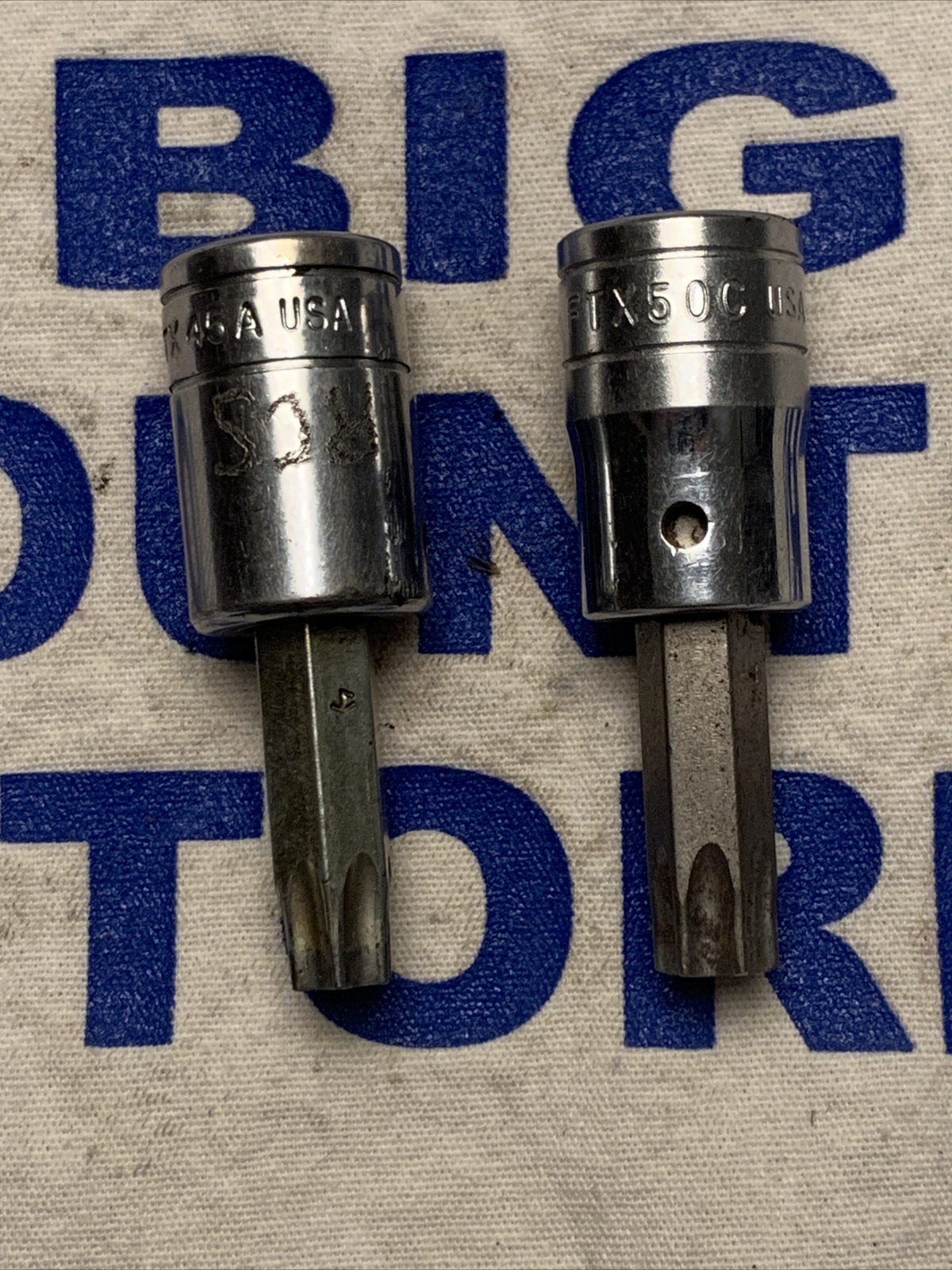 Snap-on Tools USA 3/8″ Drive T45 & T50 Std Torx Bit Chrome Socket Drivers