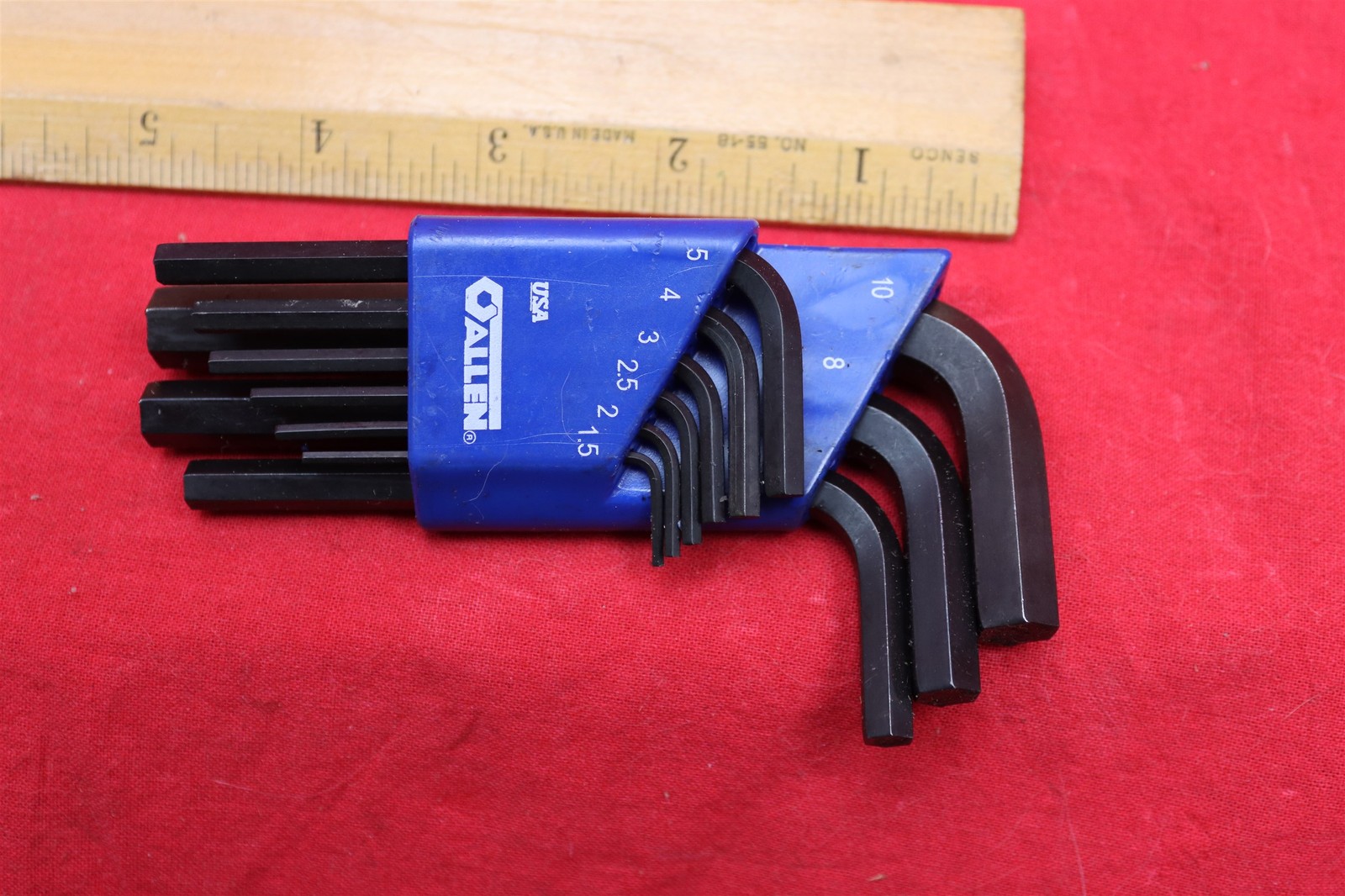 Allen® Original Set of 9, 1.5mm to 10mm metric wrenches MADE BY ALLEN