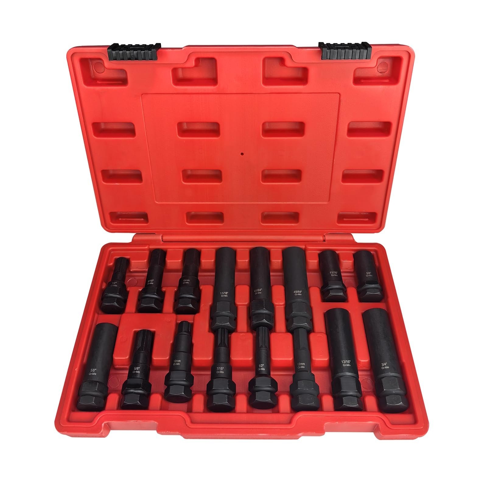 16pc Locking Lug Nut Key Set – SAE & Metric Wheel Lock Removal Kit, Spline Star
