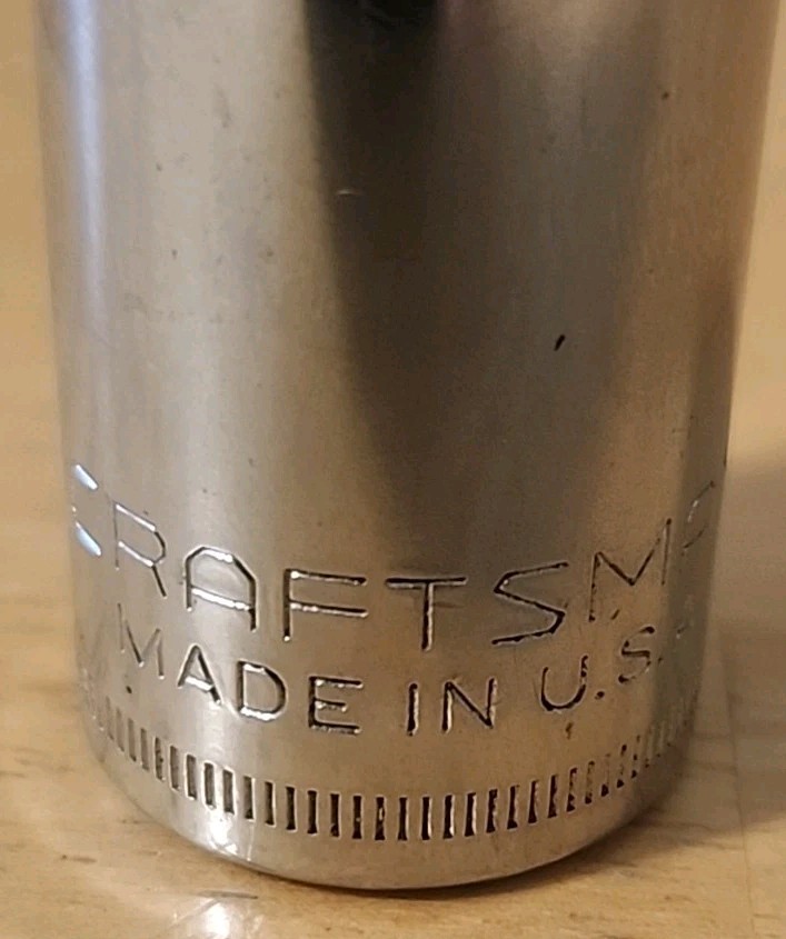 Craftsman Made In USA 12 PT 1/2″ Drive 9, 11, & 19 mm Sockets 44231 44229 44238