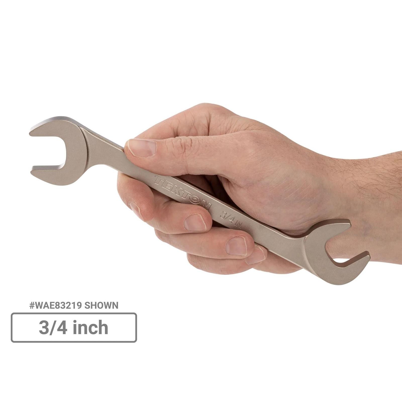 Tekton WAE91503 19 Piece Angle Head Open End Wrenches W/Organizer