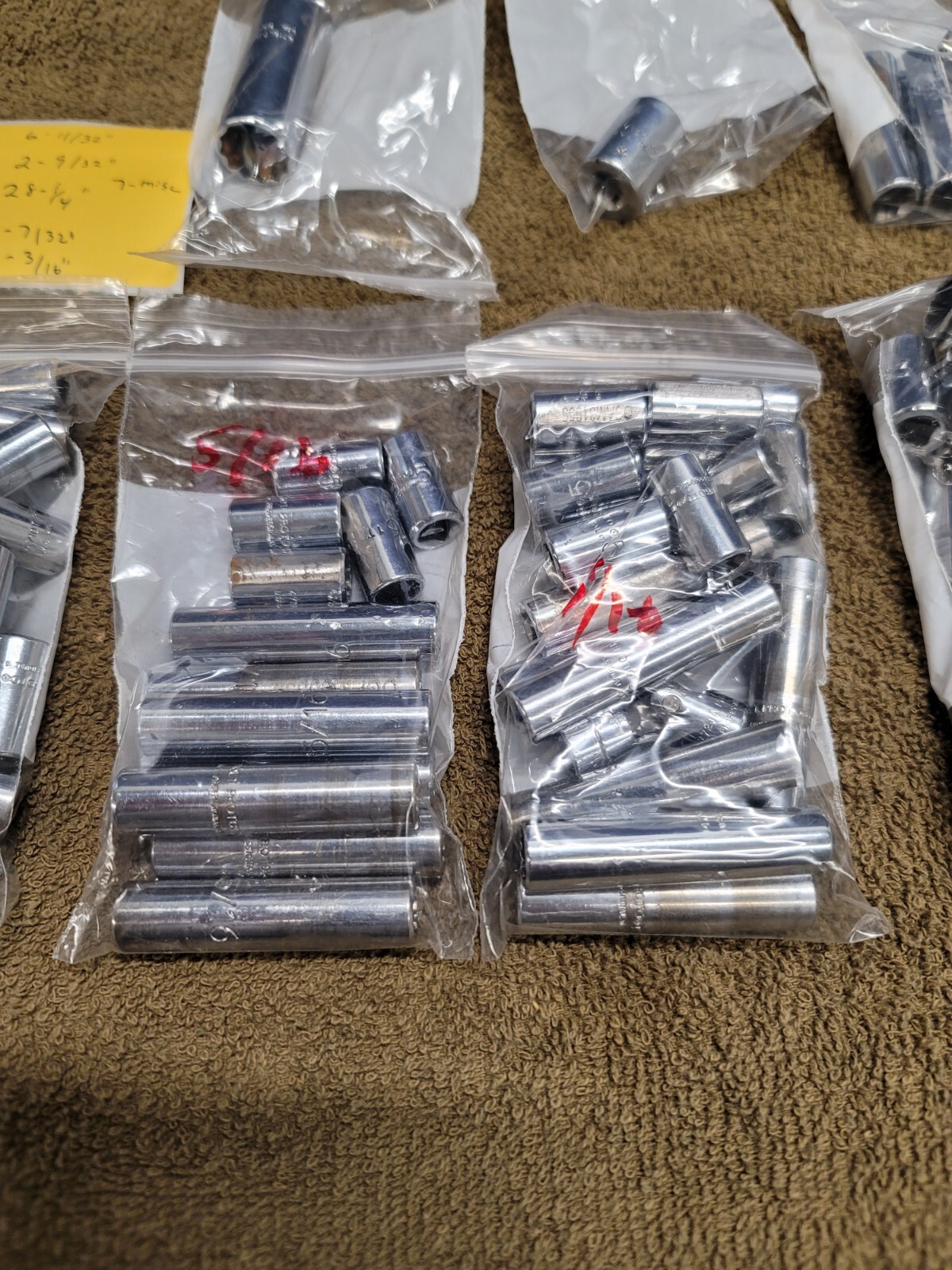 122 Proto 1/4″ Drive Sae Sockets 9/16 7/16 3/8 5/16 11/32 9/32 1/4 7/32 3/16 Lot