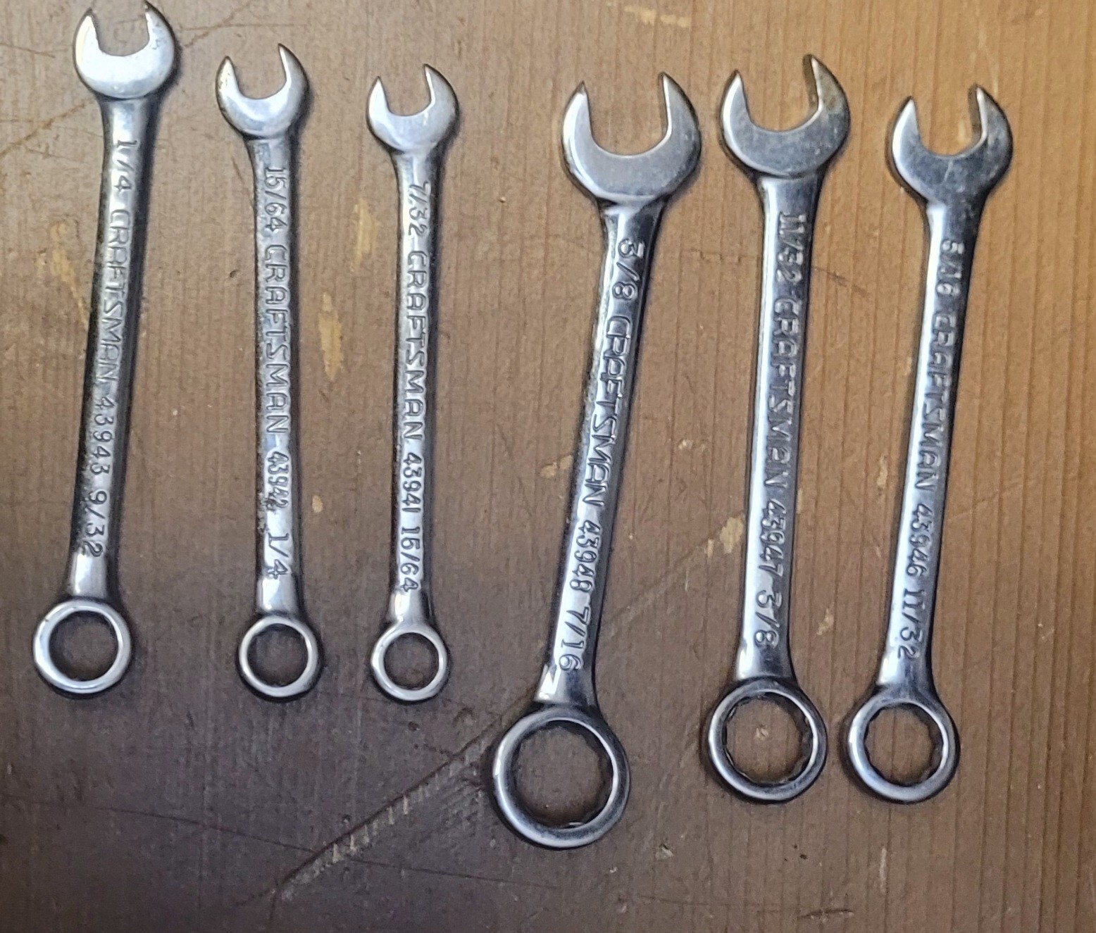 VTG/MOD CRAFTSMAN COMBO OPEN BOX MECHANICS WRENCHES 44 PIECE LOT