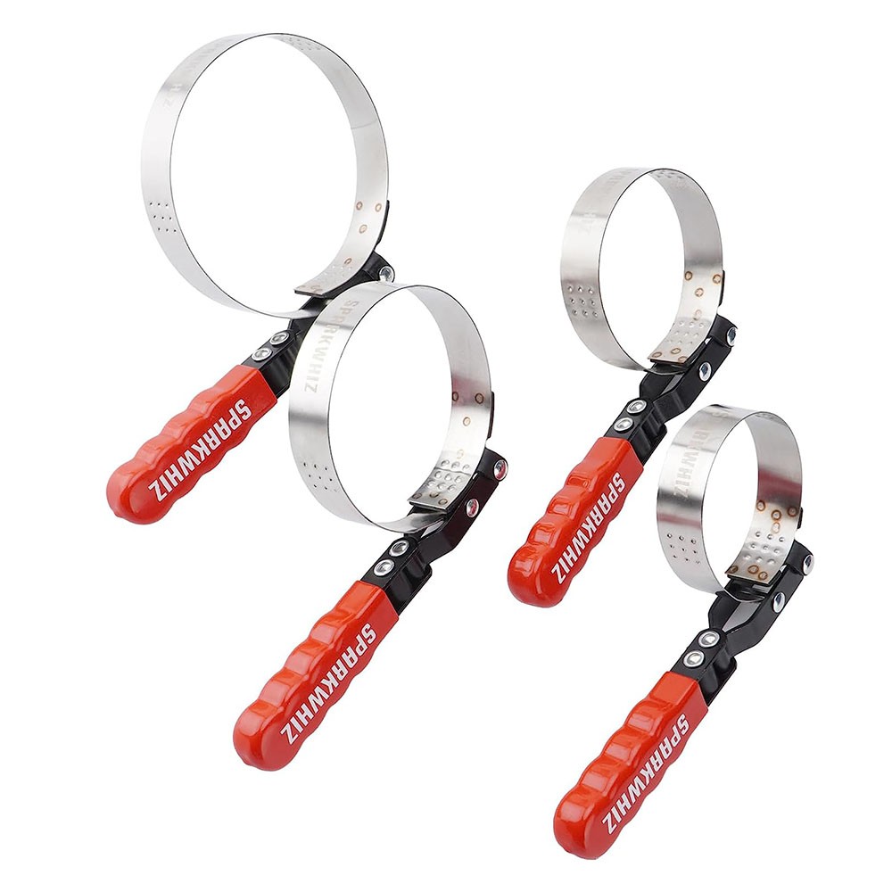 SPARKWHIZ Oil Filter Wrench Oil Filter Removal Tool Set 2-3/4″ – 5-1/4″ 4 Sizes