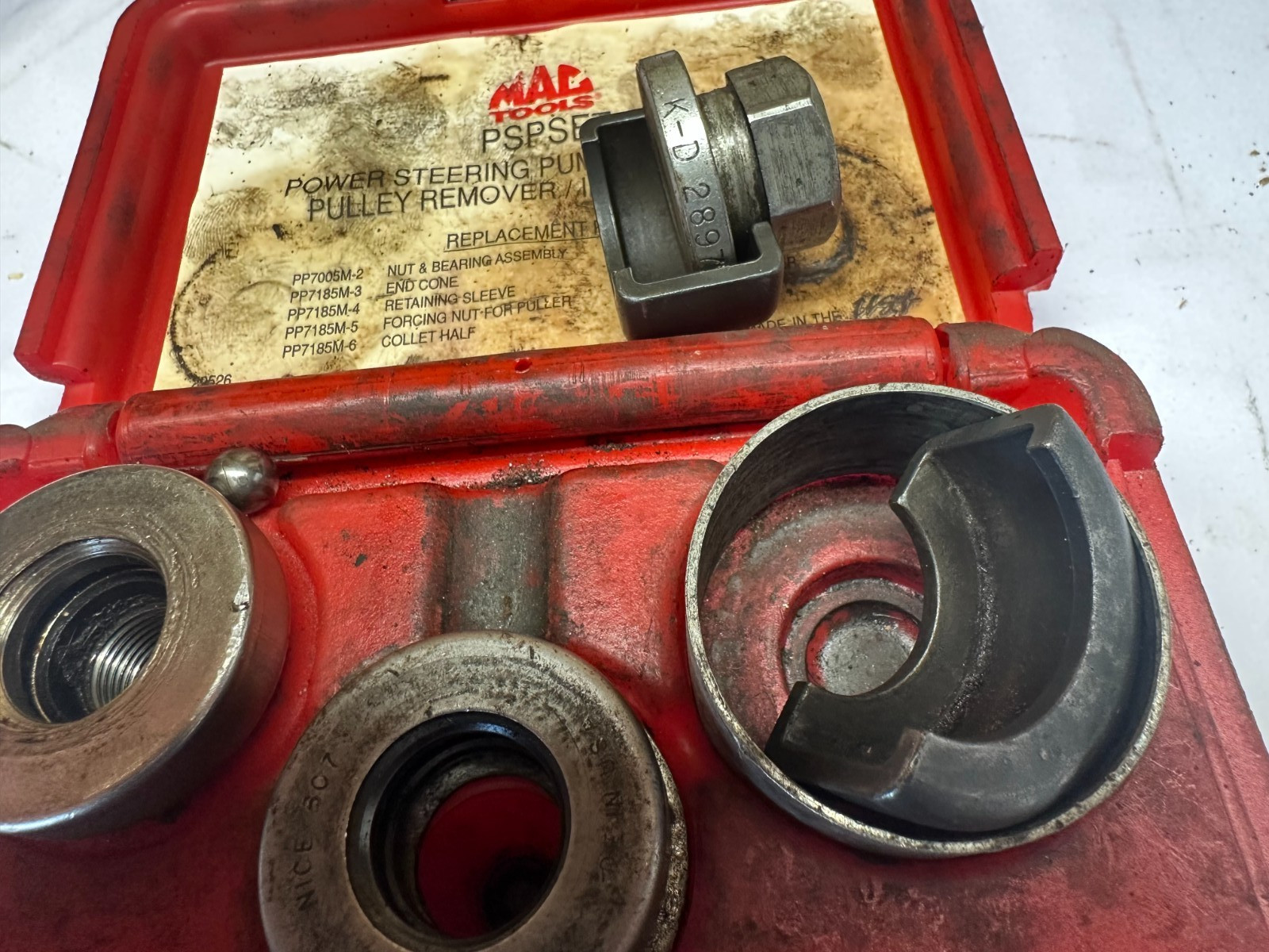 Mac Tools K-D Power Steering Pump Alternator Pulley Remover Installer Set PSPSET