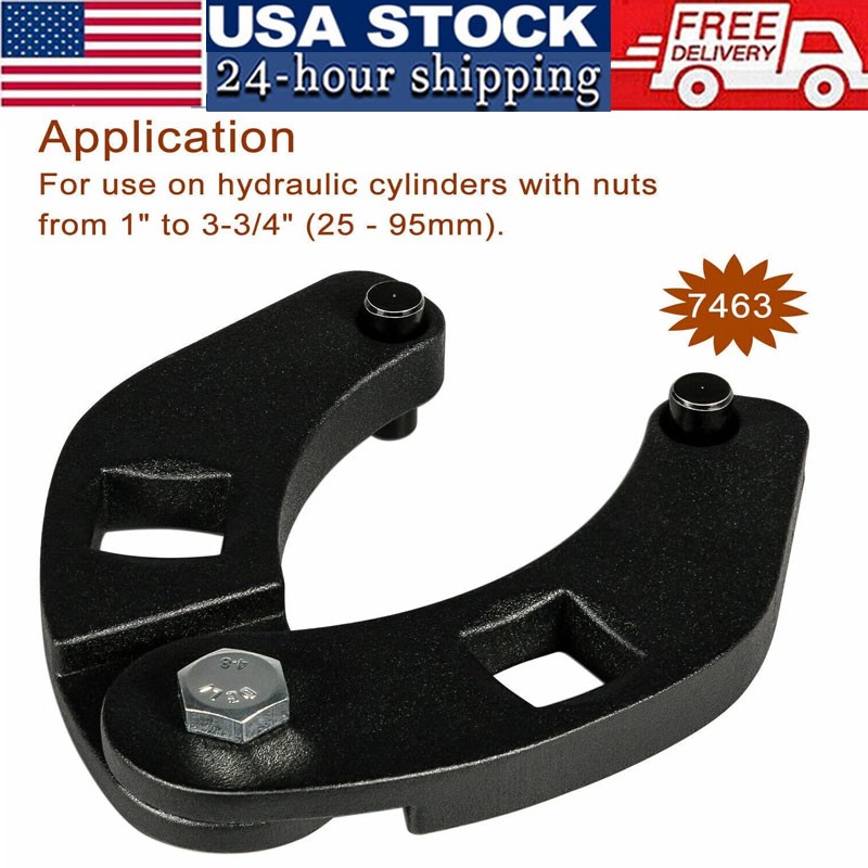 For Hydraulic Cylinders Adjustable Gland Nut Wrench Small Pin Spanner Tools 7463