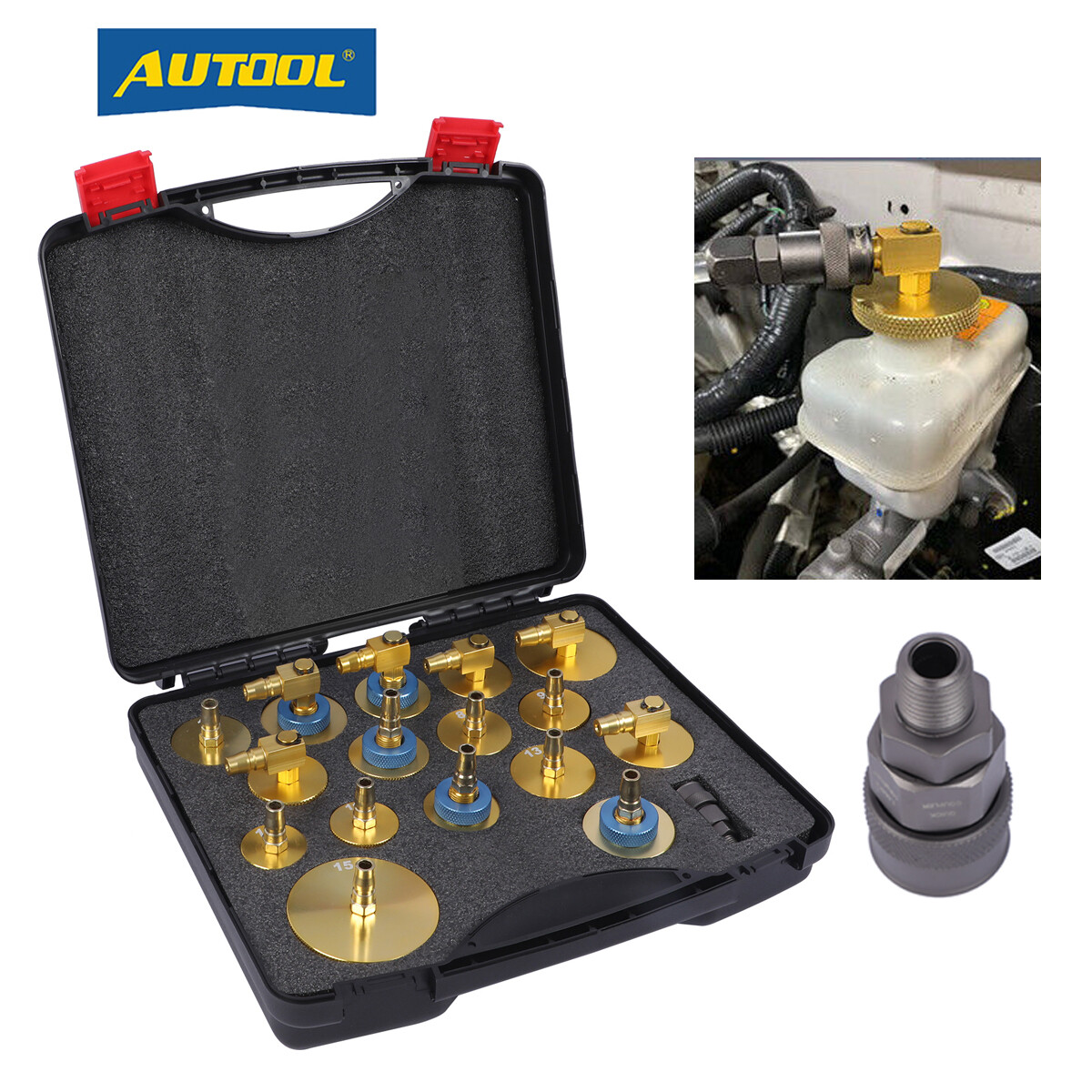 Brake Bleeder Kit Master Cylinder Adapters Set Brake Oil Fluid Bleeding Tools