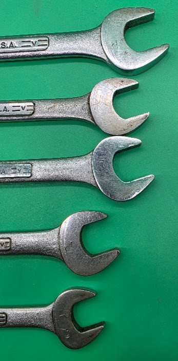 Lot 5 Vintage Craftsman =V= Double open end assorted sizes Metric & SAE