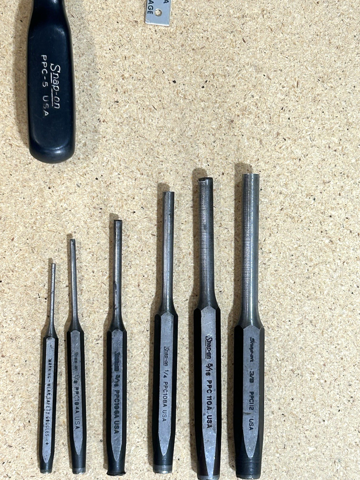 Snap on Tools Set PPC210A Set Punch and Chisel Set 19 from original 22pcs set