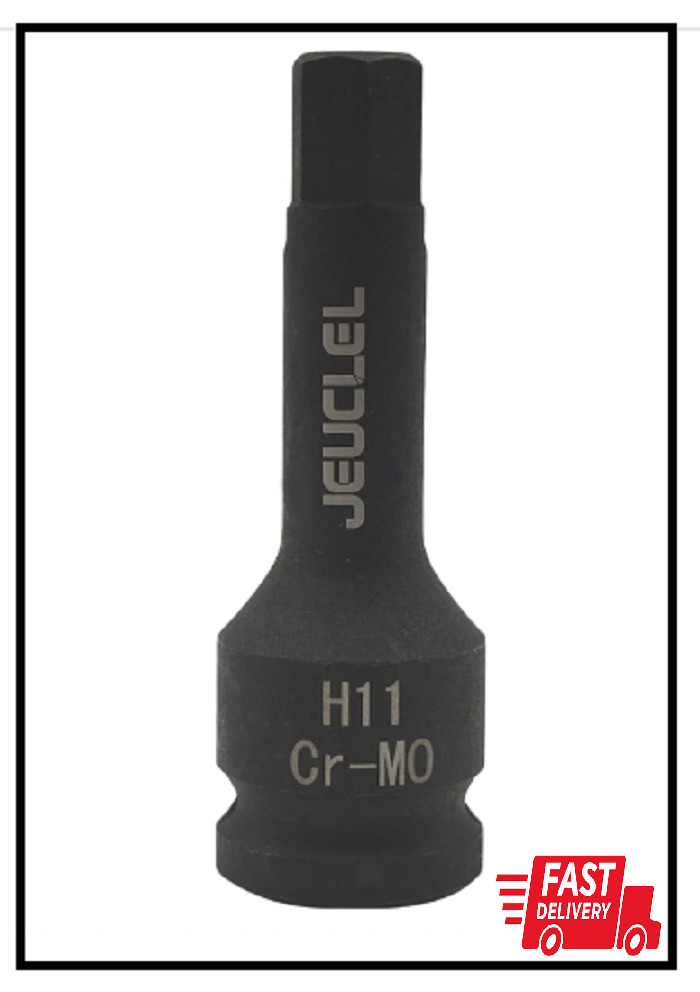 11mm Hex Impact Bit Socket H11 1/2inch Impact Drive Allen Socket Crmo Steel Leng