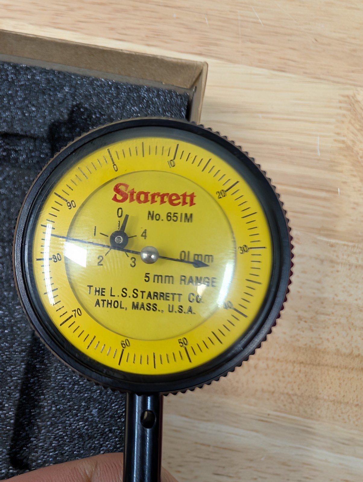 Starrett 651MB1 Back Plunger Indicator 5mm Range 0.01mm Tool , Miller 9524