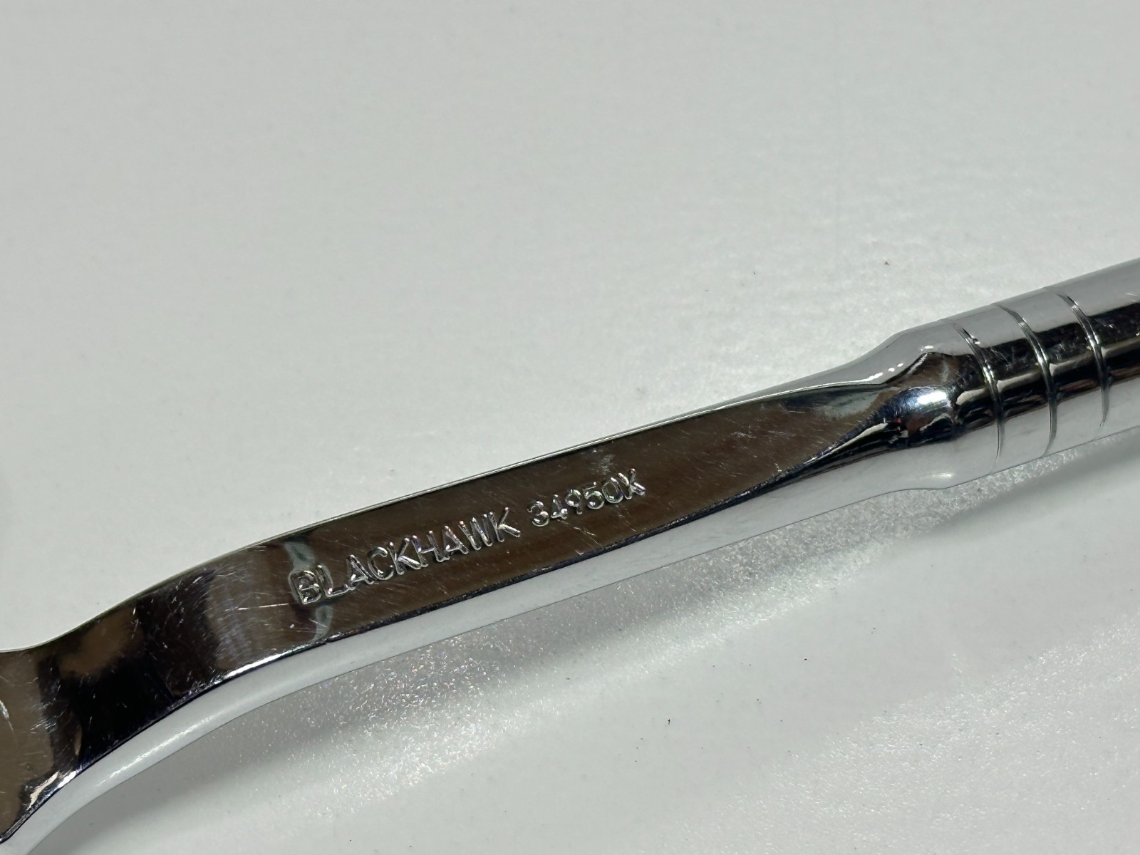 Blackhawk USA 34950X (Rare) Indexing 3/8 Drive Ratchet Chrome Finish Push Button
