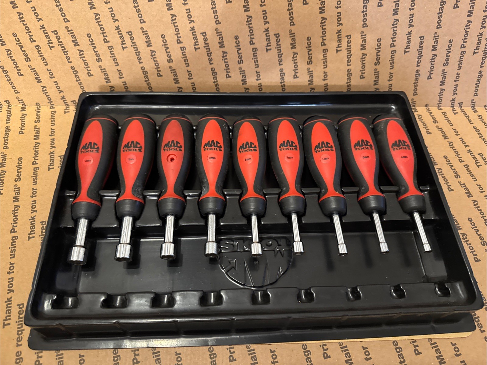 Mac Tools Stubby Nut Driver Set, Metric, 4-5.5, 7-12mm In Tray