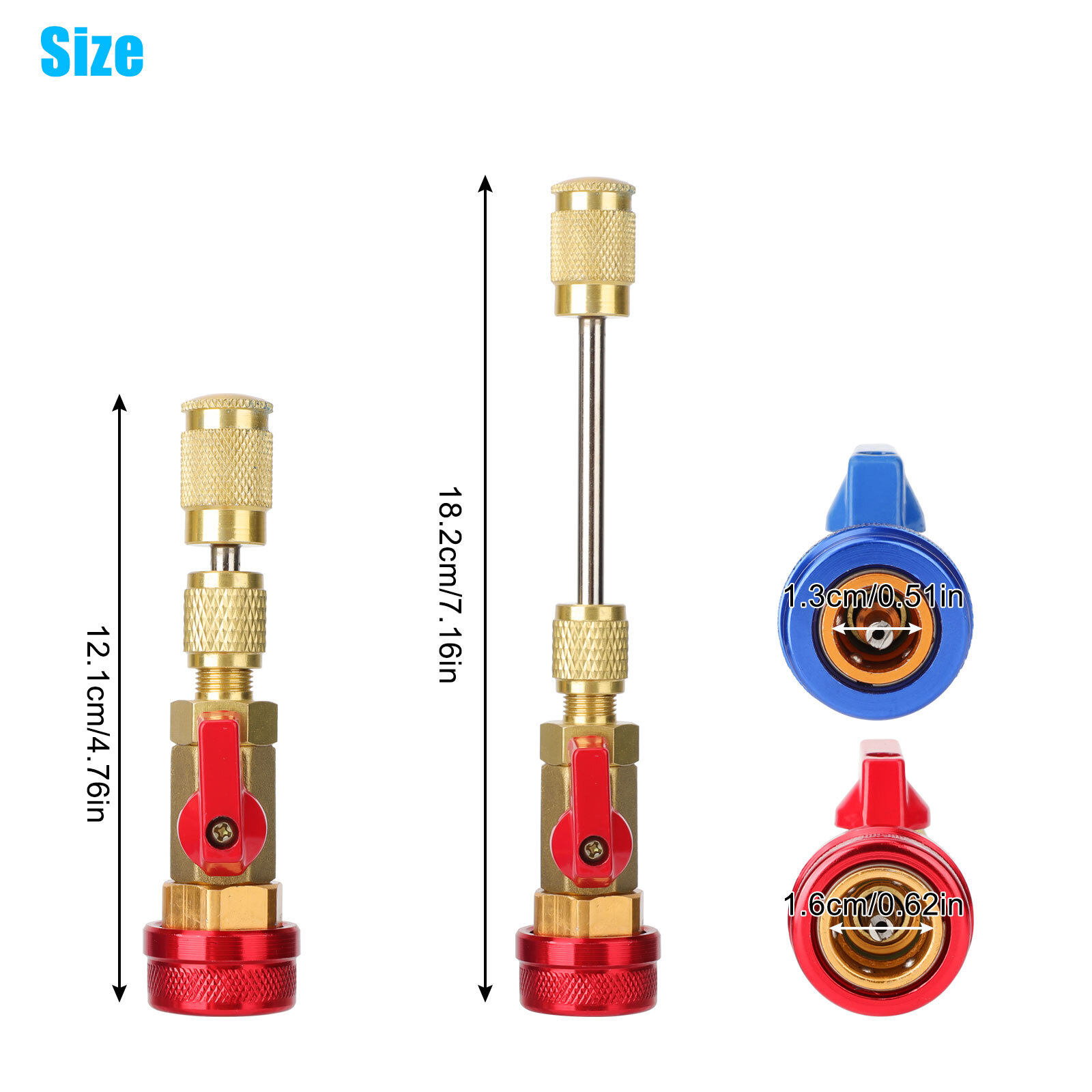 2X R-134 a A/C CAR air conditioning 1/4″ SAE Valve Core Needle Replace Tools kit