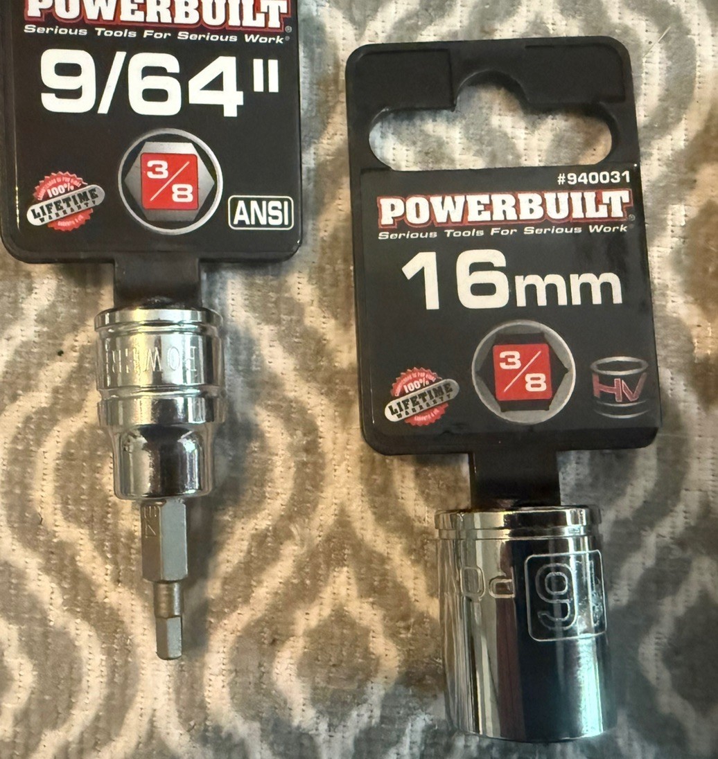 Lot of 3/8 inch drive Sockets NEW – 13 total standard and metric