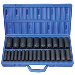 26 Pc. 1/2″ Drive 6 Point Metric Deep Master Socket Set GRY-1326MD Brand New!
