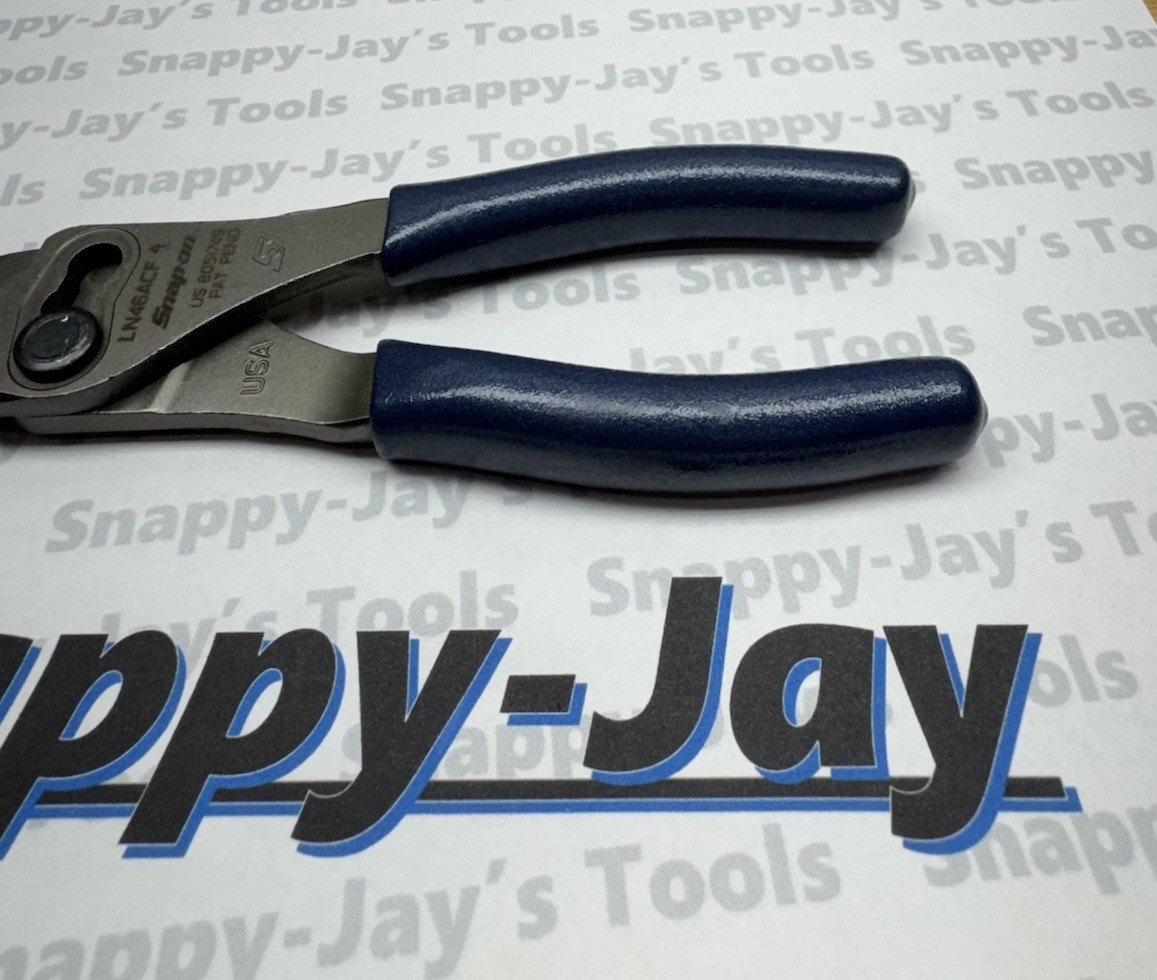 Snap-on Tools NEW POWER BLUE 7″ Talon Grip long nose Slip Joint Pliers -LN46ACF