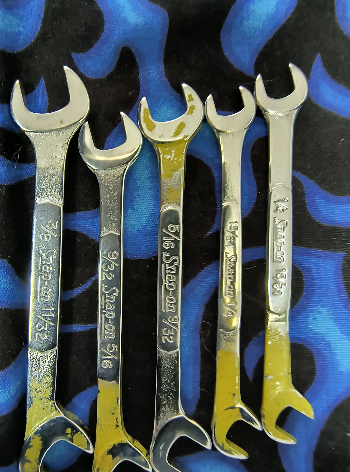 Snap On Tools C-65D Open End Offset 5 Piece Ignition Wrench Set FREE SHIP