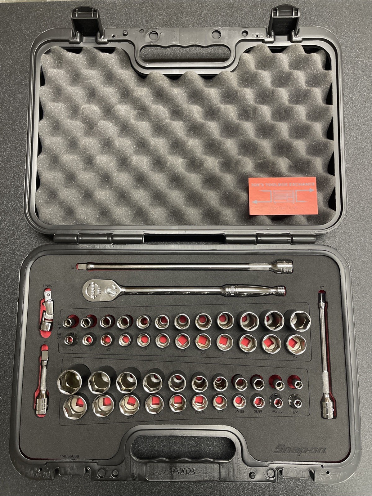 Snap On 51 pc 3/8″ Drive 6 Point Metric SAE General Service Set 251FSMBFR NEW