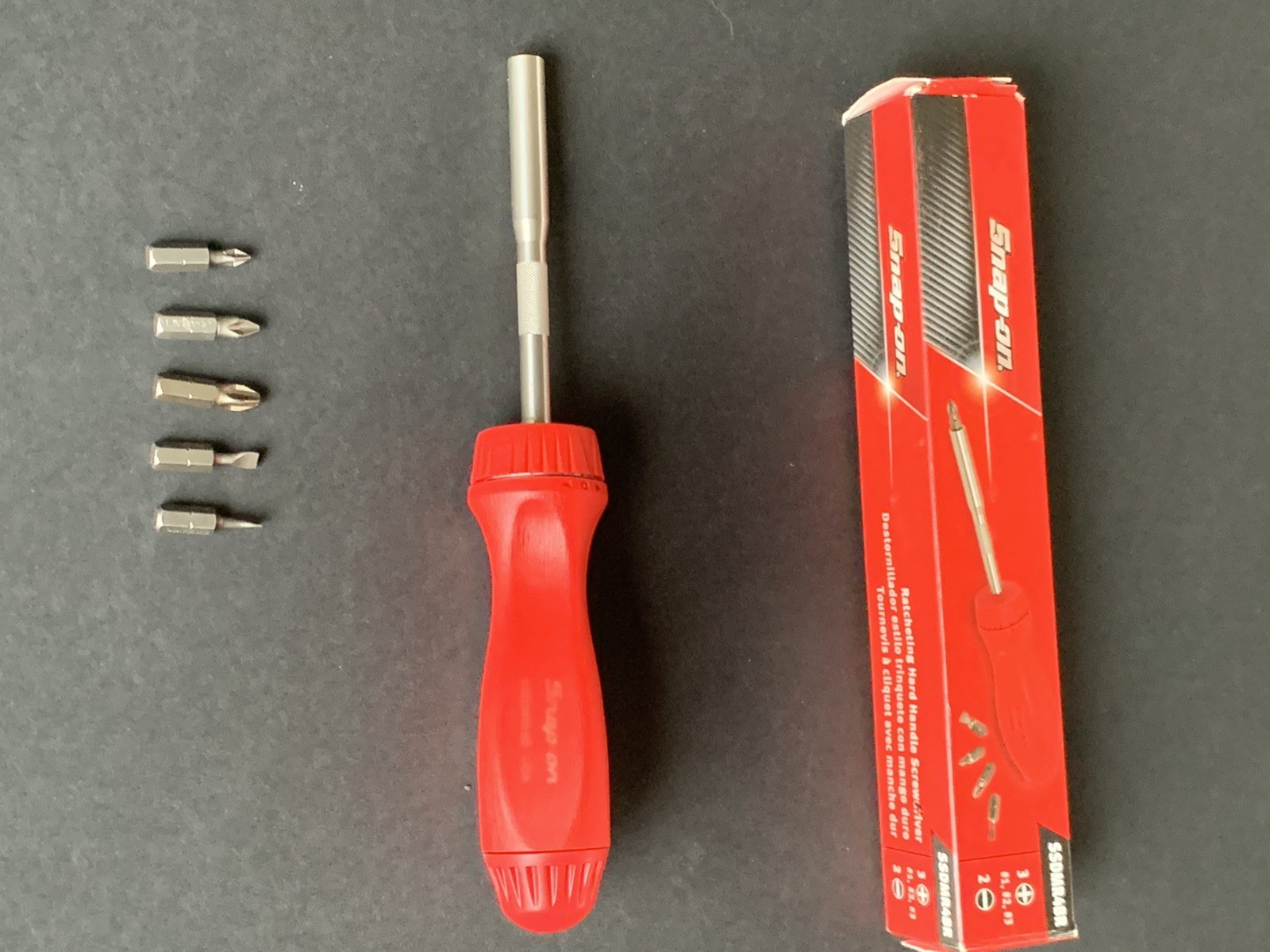 Snap-on Tools USA NEW RED Hard Handle Ratcheting Screwdriver SSDMR4BR