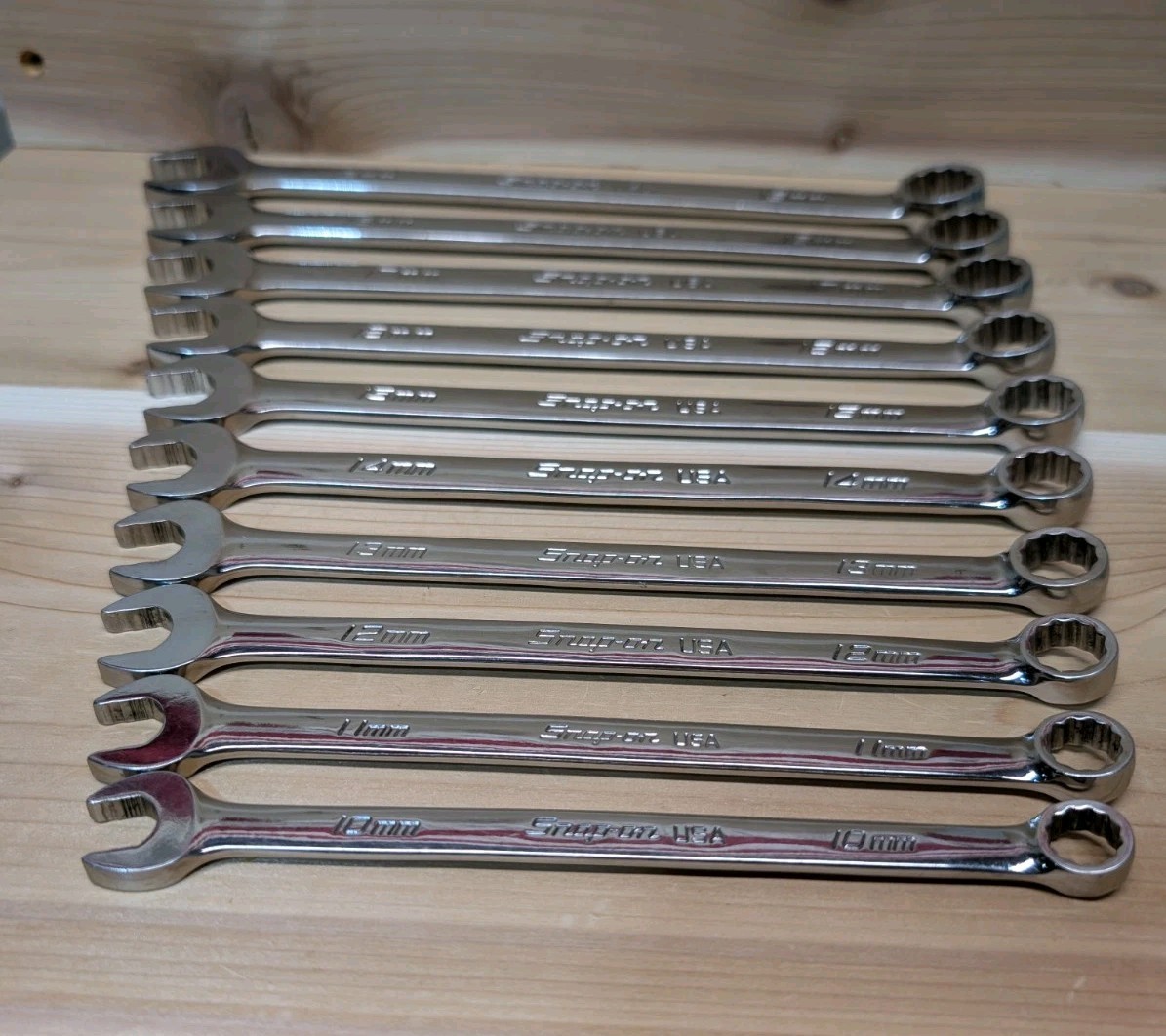 Snap-On soexm710 10 Pc. metric flank drive plus combination wrench set 10-19mm