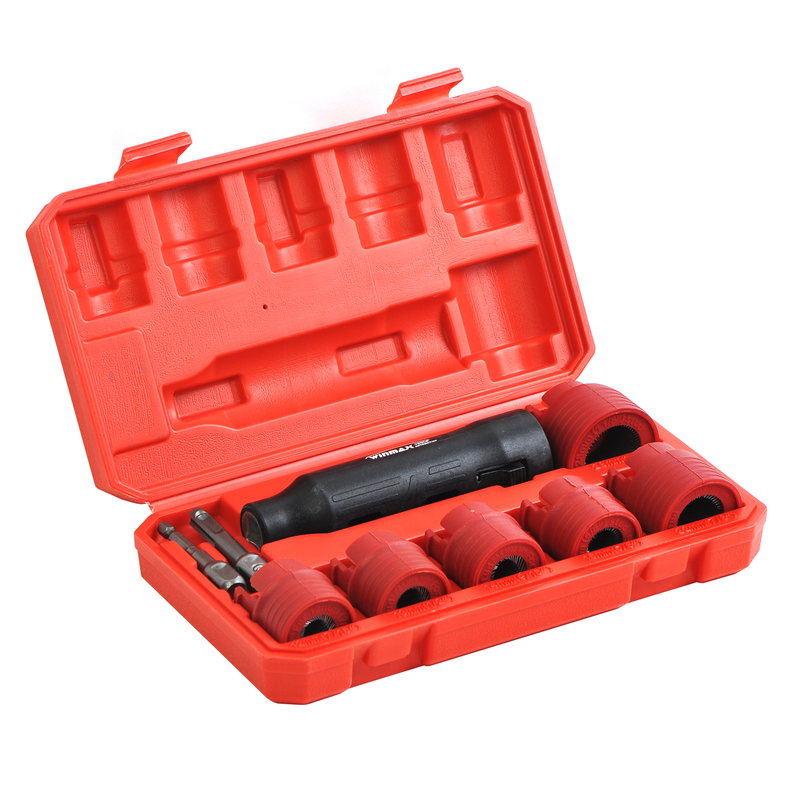 1/4″ Hex-1/2″ Square Dr Wheel Stud Cleaner Tool Set for Removing Rust and Debris