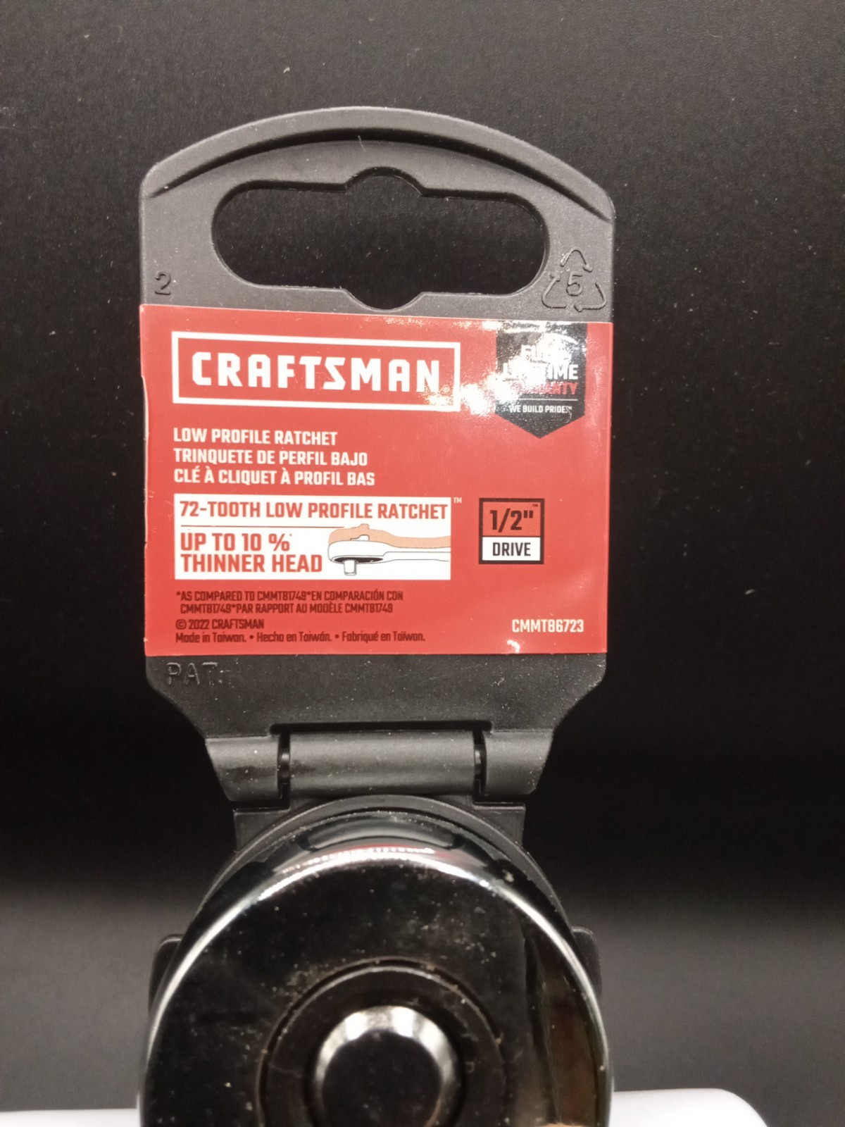 New CRAFTSMAN 3/8” Drive 90-tooth Ratchet Polished Heavy Duty.
