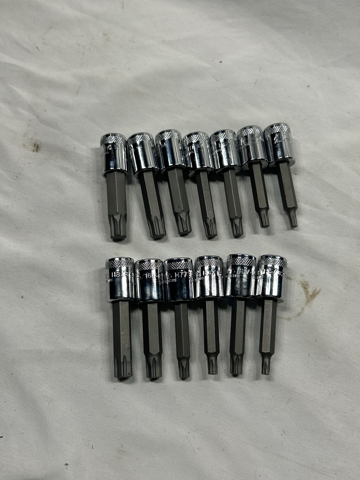 Mac Tool Sxh14rbrt 13pc Sae / Metric Hex Driver Set Rbrt Grip edge Nice!!!