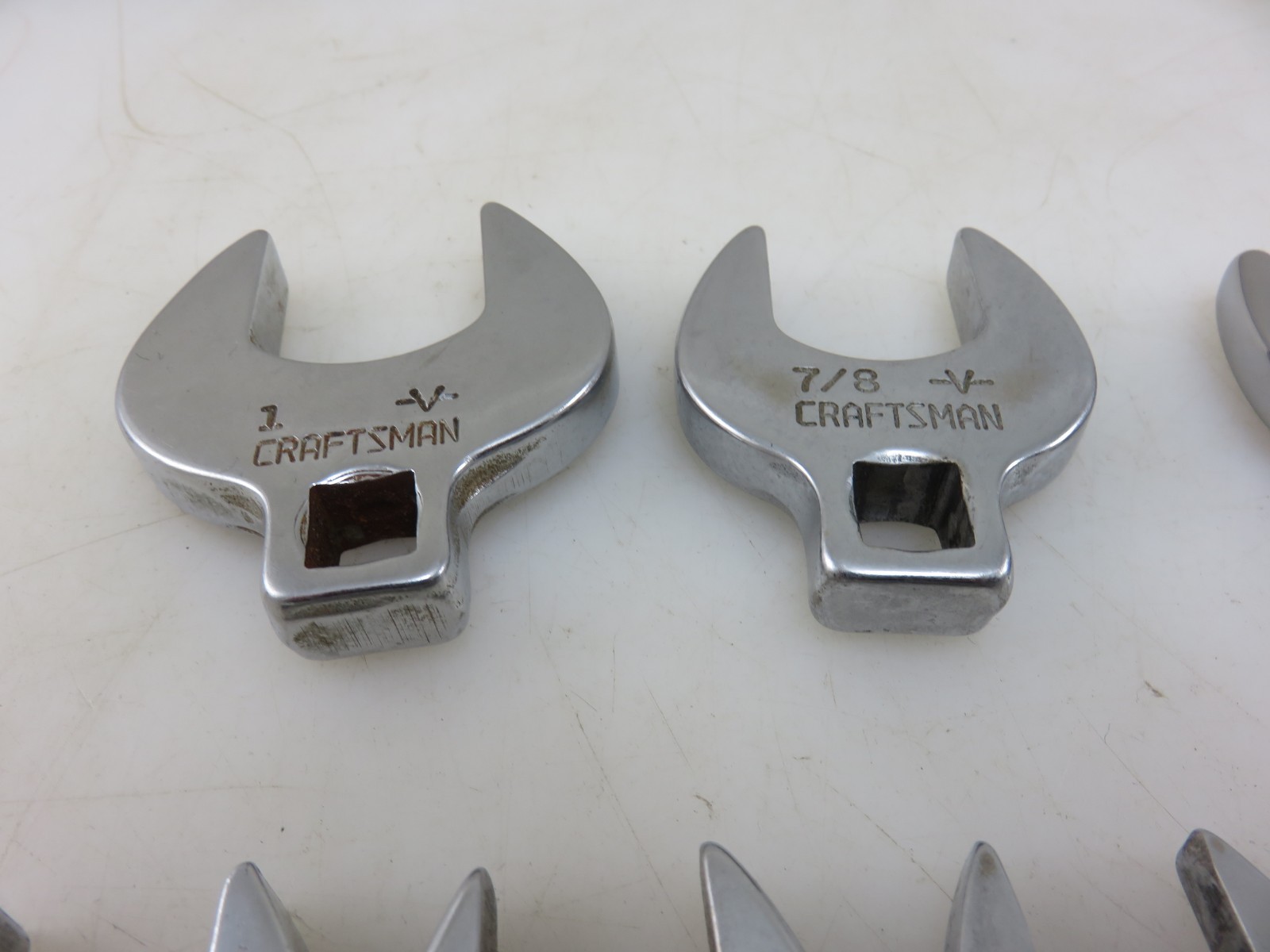 Craftsman -V- & Others Crowfoot Wrench Set 10pc Set 3/8″Dr. 3/8″-1″ Vintage USA
