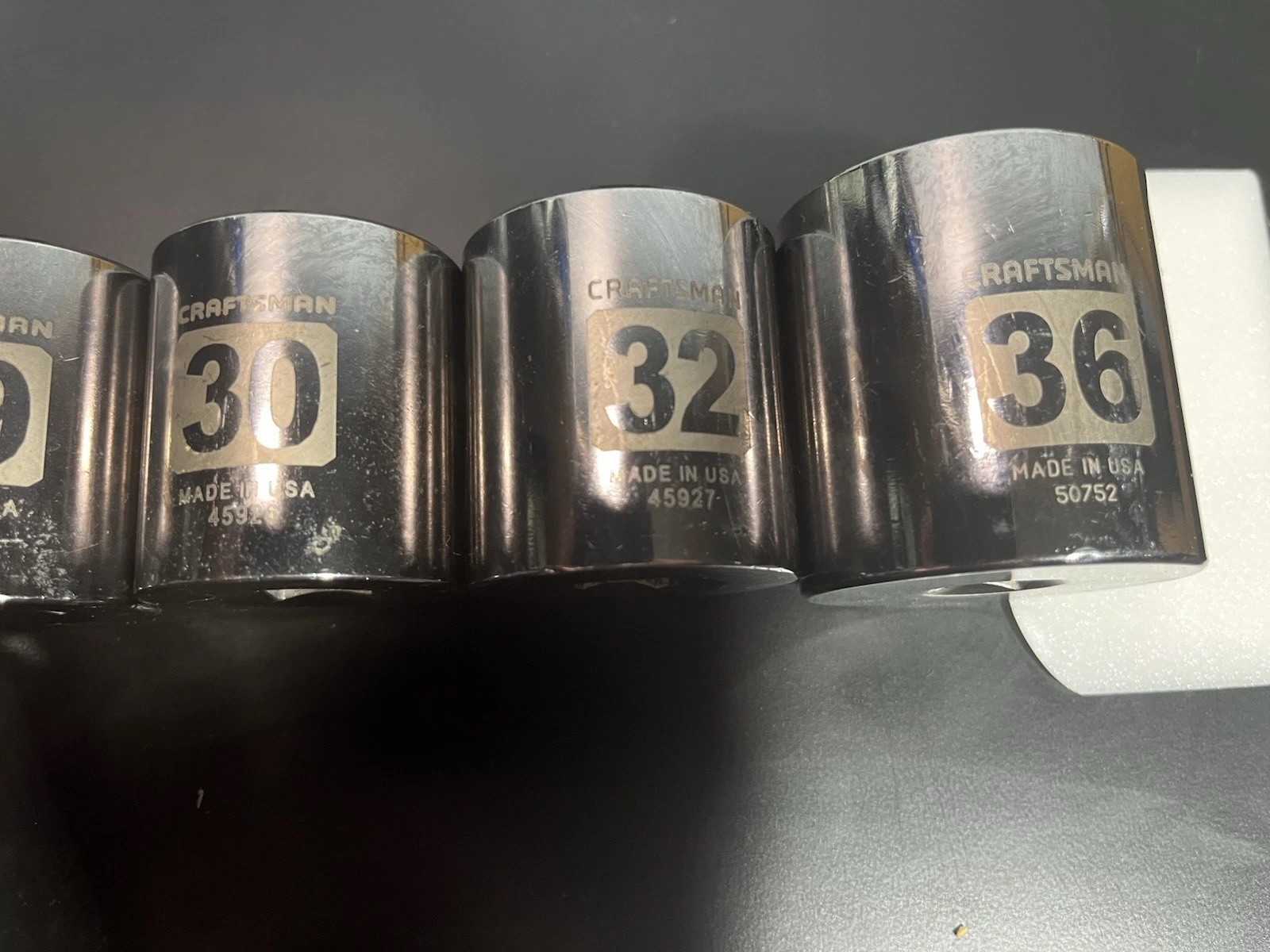 Craftsman USA EZ Read 1/2” Metric Sockets 21mm-36mm 12 Piece Set – Lightly Used