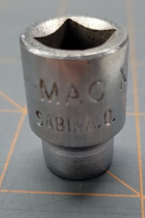 MAC TOOLS X104, 3/8″ DRIVE, 5/16″ PIPE PLUG SOCKET, SHALLOW, Chrome 4-point