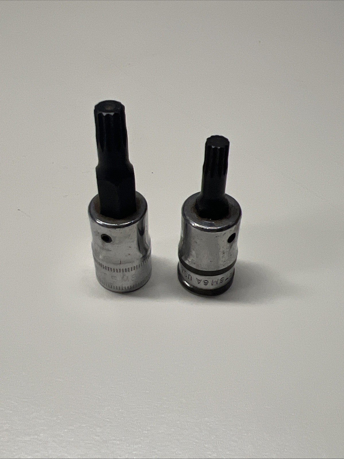Pair Of Snap-on 3/8” Drive 6mm 8mm Metric Triple Square Socket FTSM6A FTSM8B 8C1