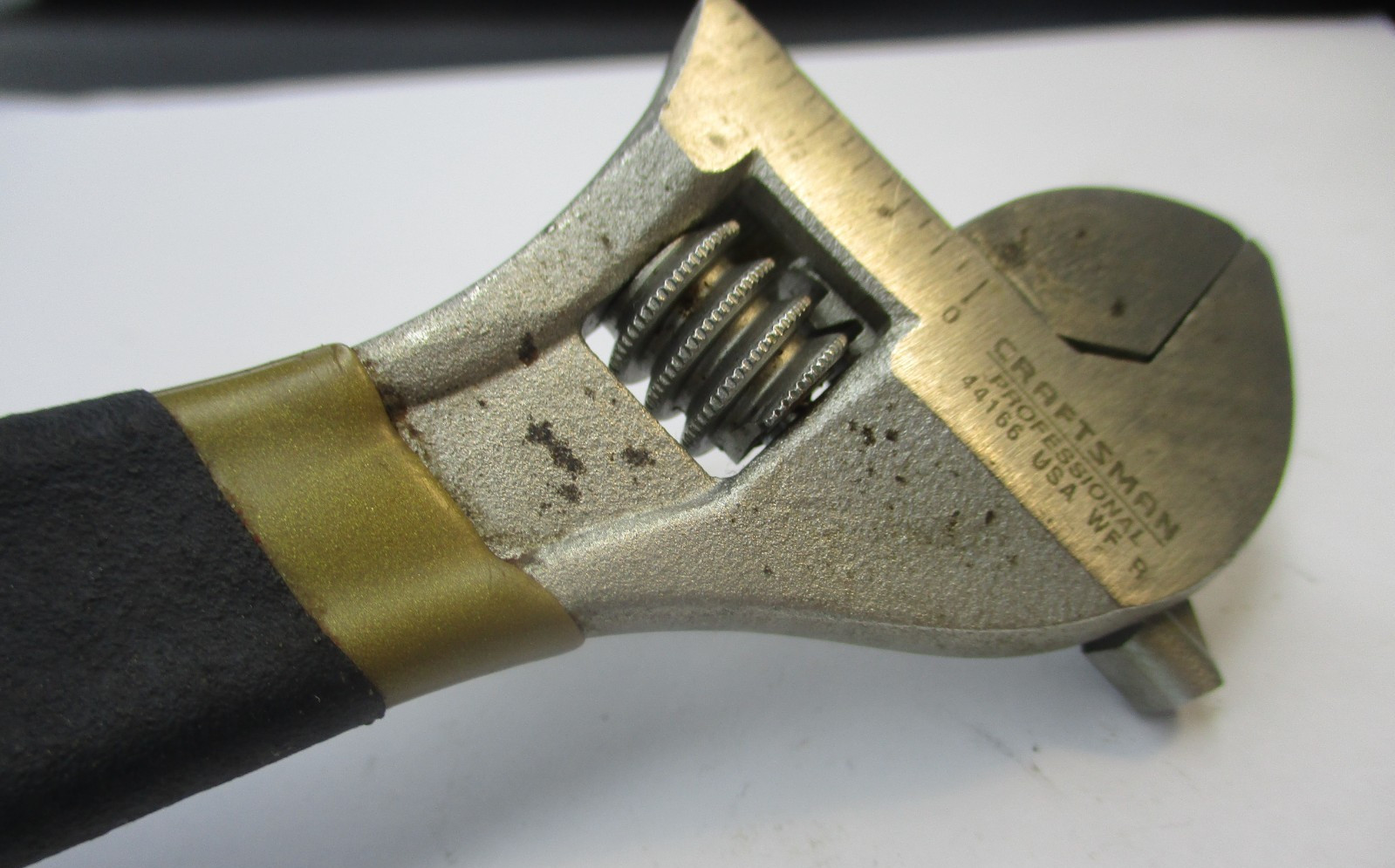 Craftsman Professional 44166 6″ Adjustable Wrench Black & Gold WF USA RARE