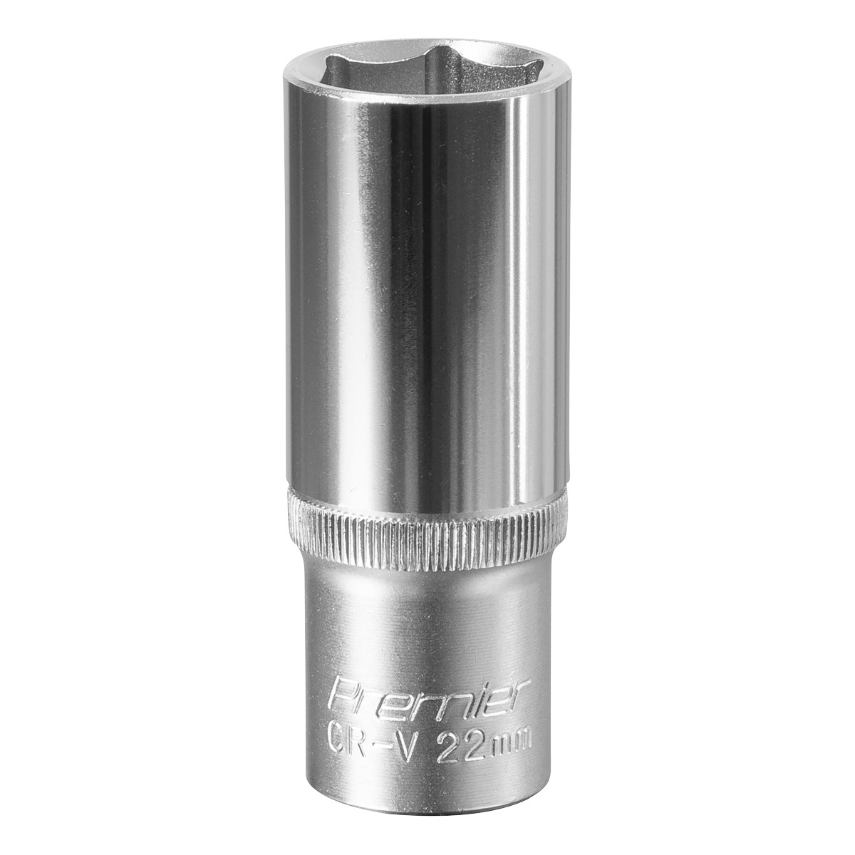 Sealey WallDrive Socket 22mm Deep 1/2″ Square Drive Chrome Vanadium Steel S1222D