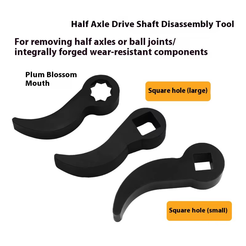 3 PCS Pry Bar Wrench Adapter Head Half Shaft Removal 1/2in Crowbar Ratchet Tool