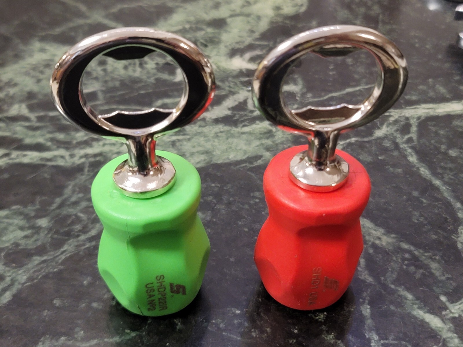 Snap-on Handle Bottle Opener STUBBY Green