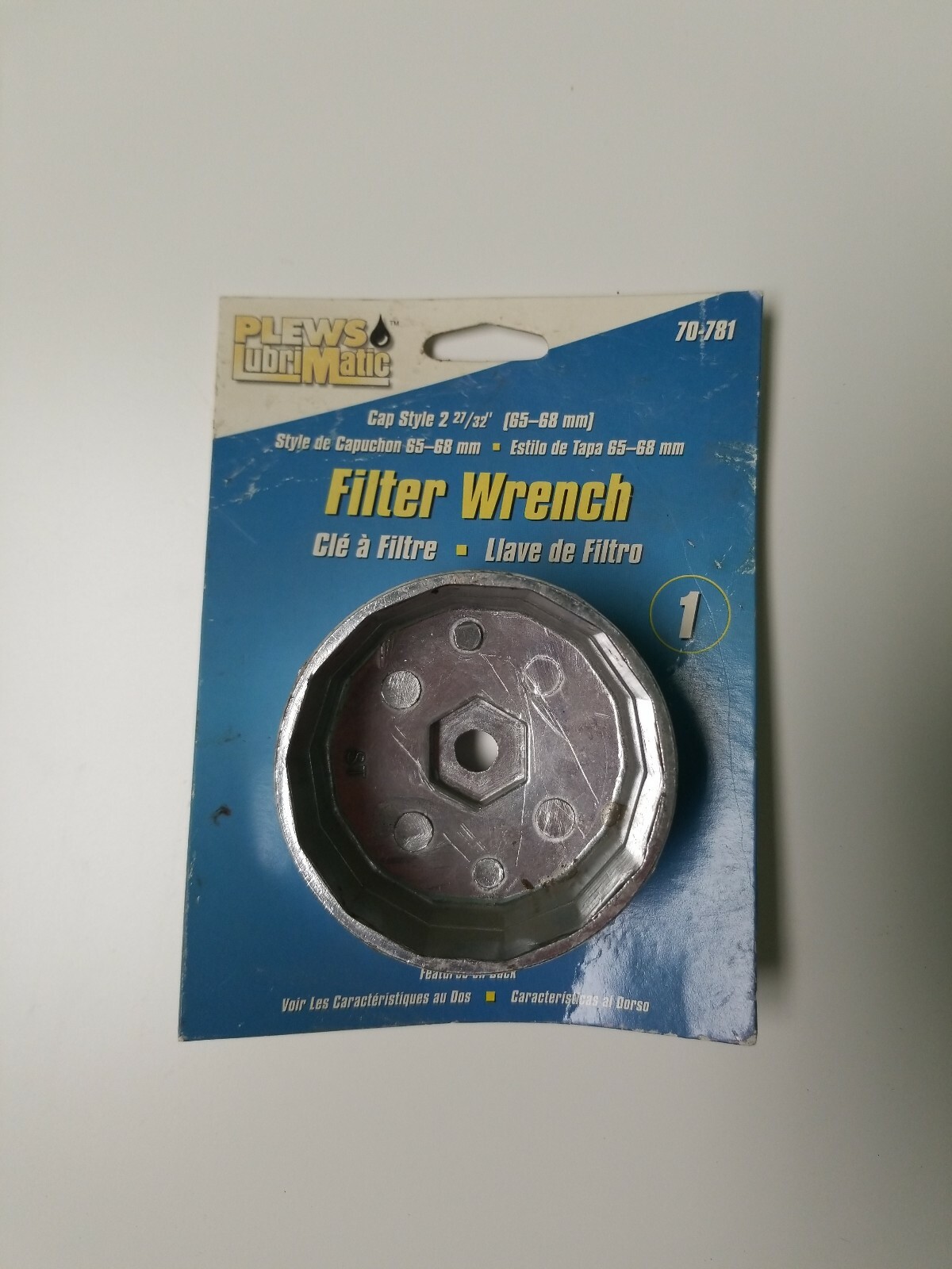 PLEWS 70-781 Cap Style Filter Wrench 2 27/32″ (65-68mm)