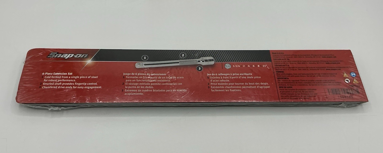 NEW! Snap On Tools 106BTMX 6 Pc 1/4” Drive Knurled Socket Extension Set Sealed