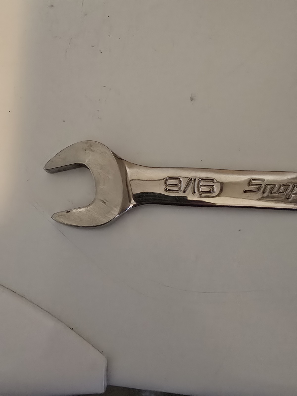 Snap-on Tools USA 9/16″ SAE 12pt SHORT Chrome Combination Wrench OEX180B