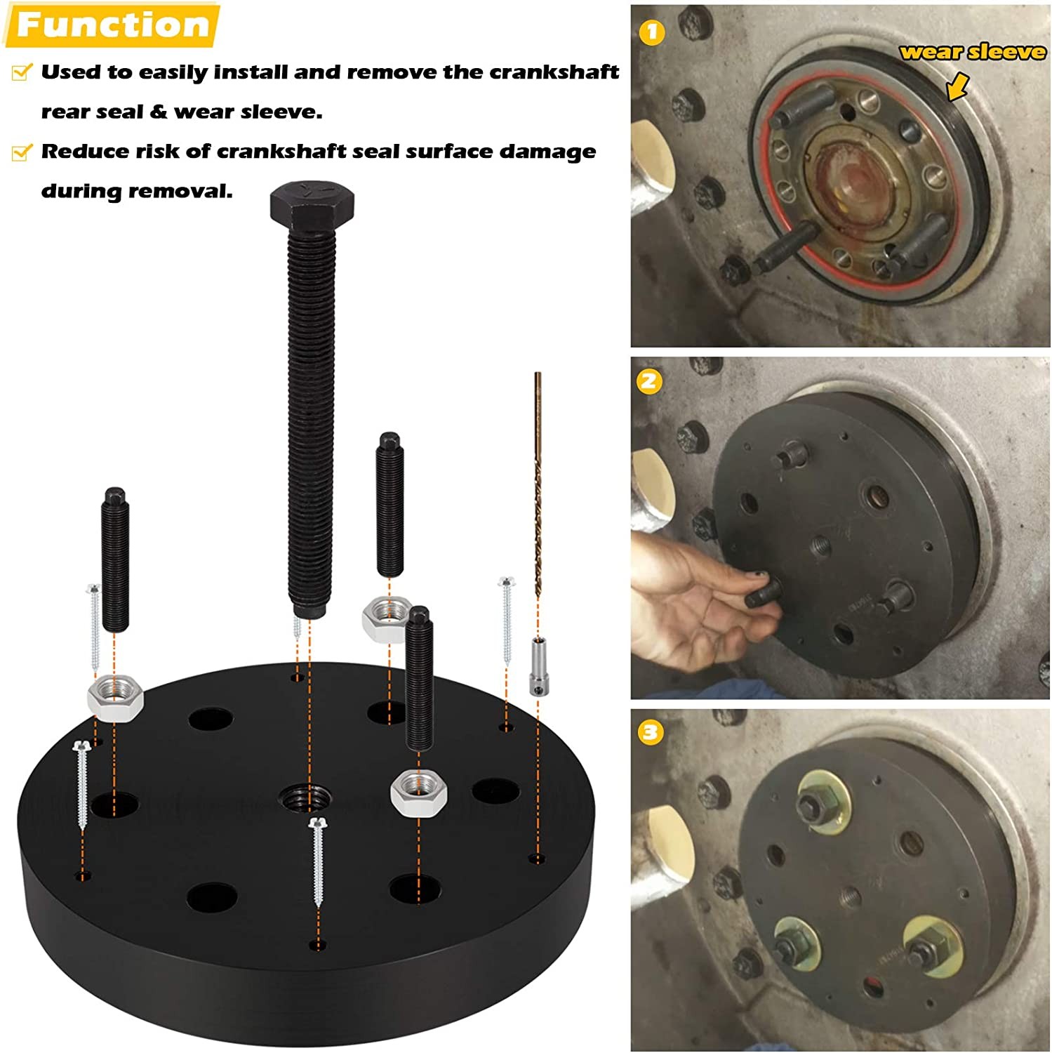 3164780 Rear Main Seal Sleeve Installer Remover For Cummins ISX QSX ISX15 ISX12
