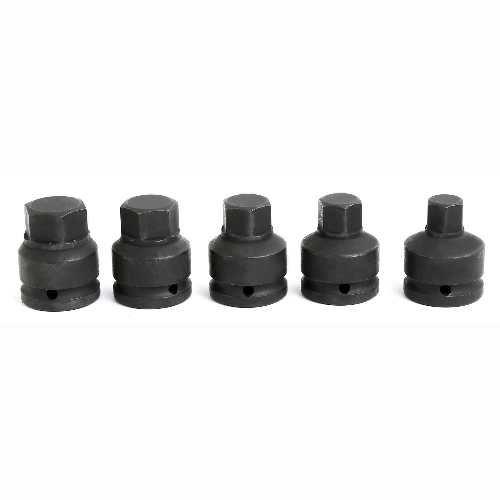 3/4 Inch Drive Impact Hex Driver Set 3/4, 7/8, 1 ,1-1/8, 1-1/4 in Cr-Mo Sockets