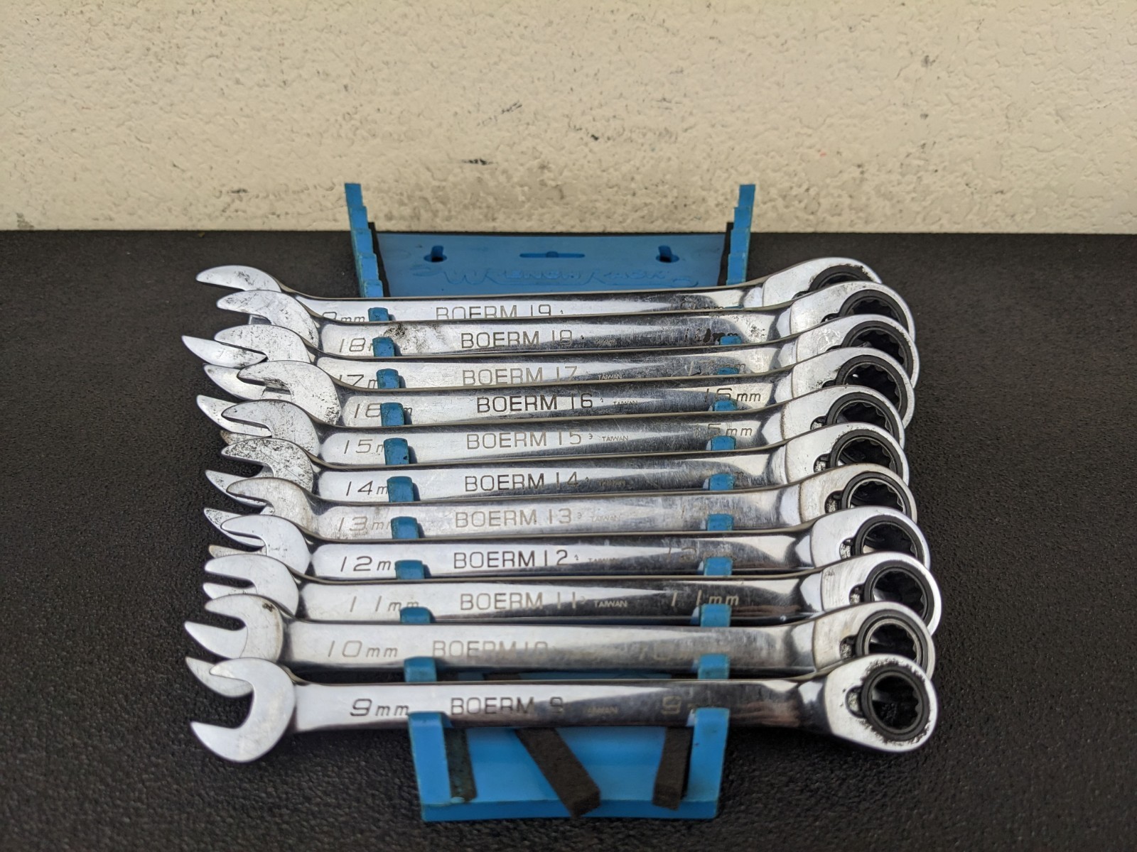 #bp450 Blue Point BOERM712 11 Pc Metric Reversible Ratcheting Wrench Set 9-19mm