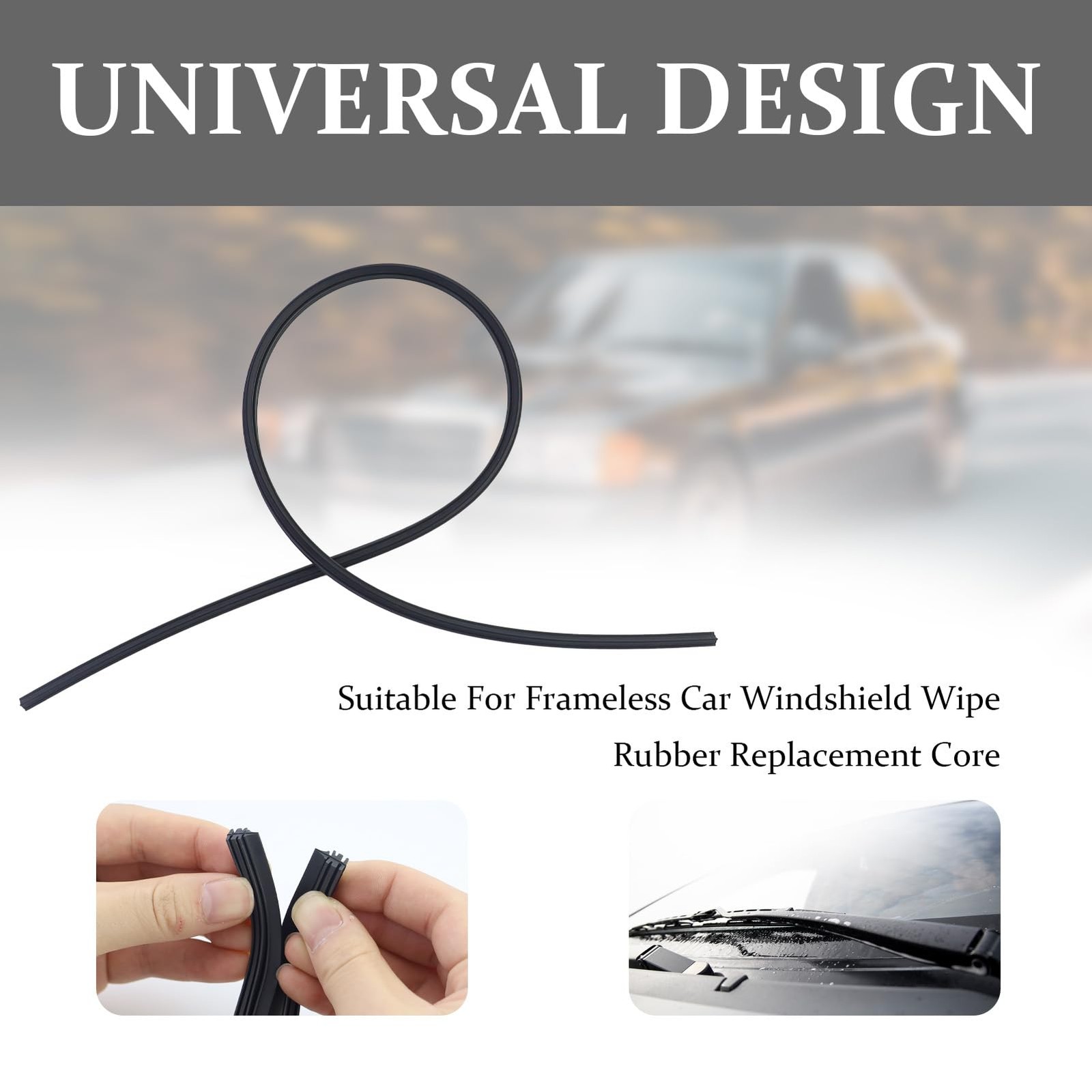 4pcs 32inches 800mm Windscreen Wiper Replacement Rubbers Rubber Universal, Windshield W…