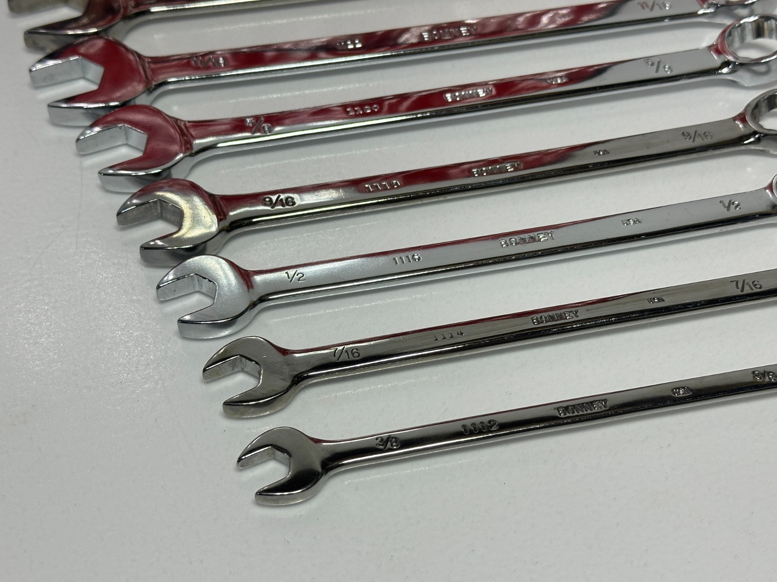 🇺🇸 BONNEY Tools USA 7pc 12-Point SAE 3/8-3/4″ Combination Wrench Set, B-80717