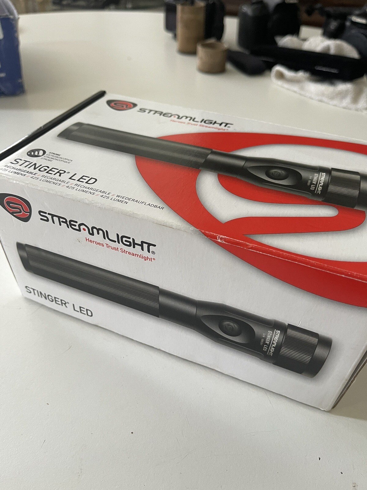 Streamlight 75612 Stinger LED Rechargeable Flashlight w/ AC/DC & – Red