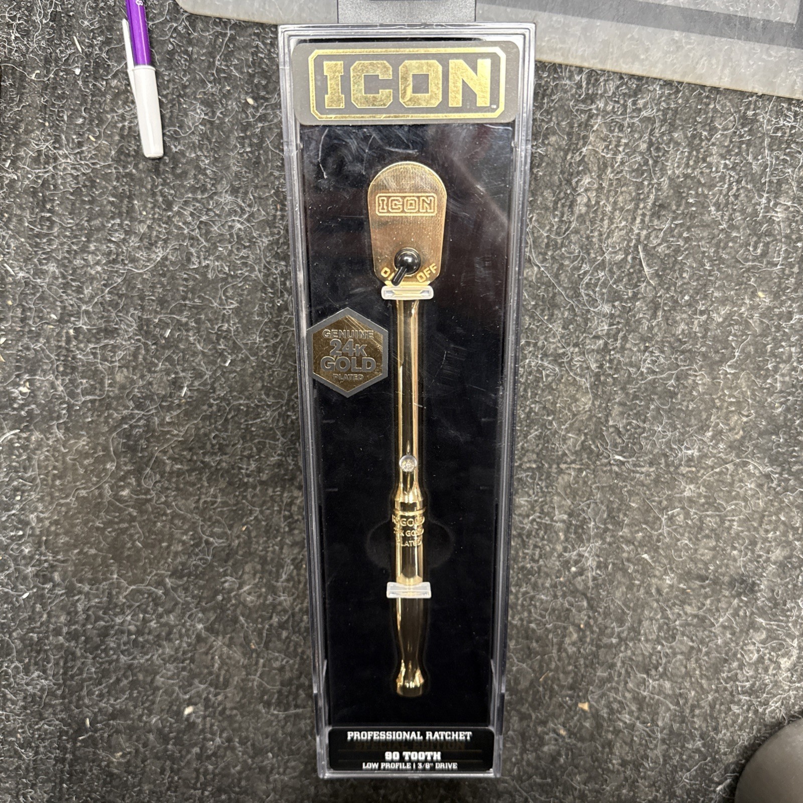 ICON Special Edition 3/8″ Drive 24K Gold Plated Professional Ratchet 90 Tooth